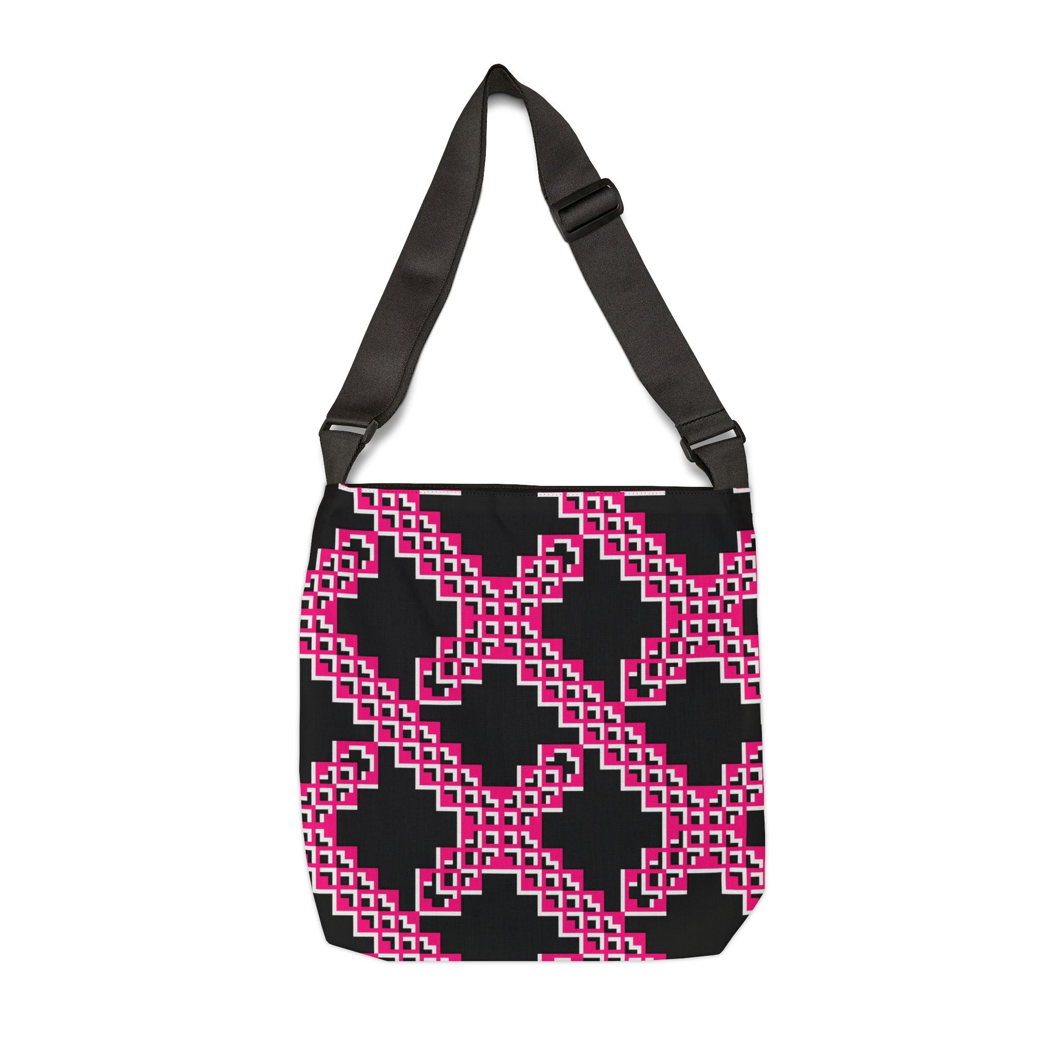 Trendy Adjustable Tote Bag with Pink Pattern | Stylish Reusable Bag for Everyday Use, Shopping, Travel, Gifts, Eco-Friendly