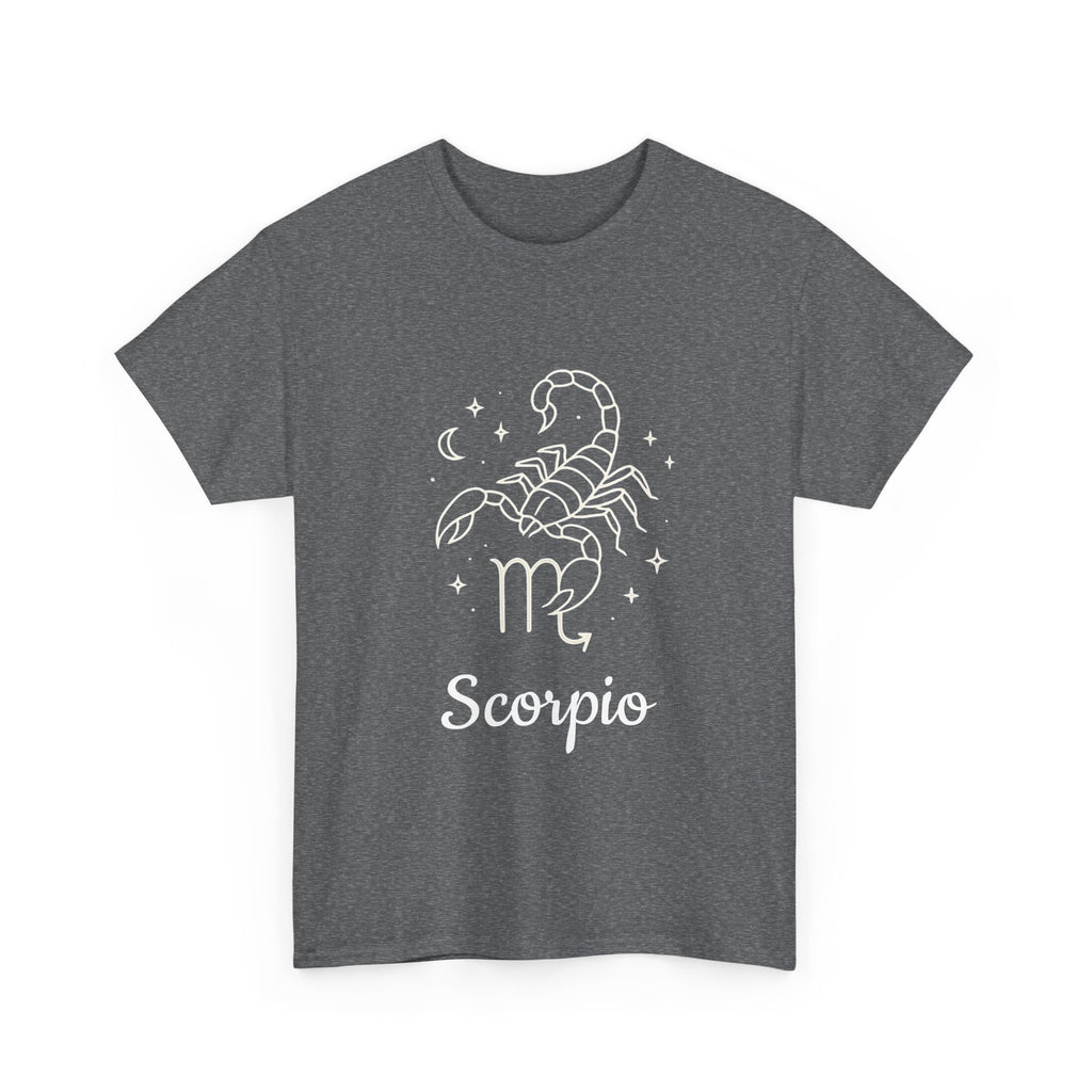 Scorpio Zodiac T-Shirt, Astrology Tee, Horoscope Gift, Casual Wear, Birthday Apparel, Unisex Heavy Cotton Tee