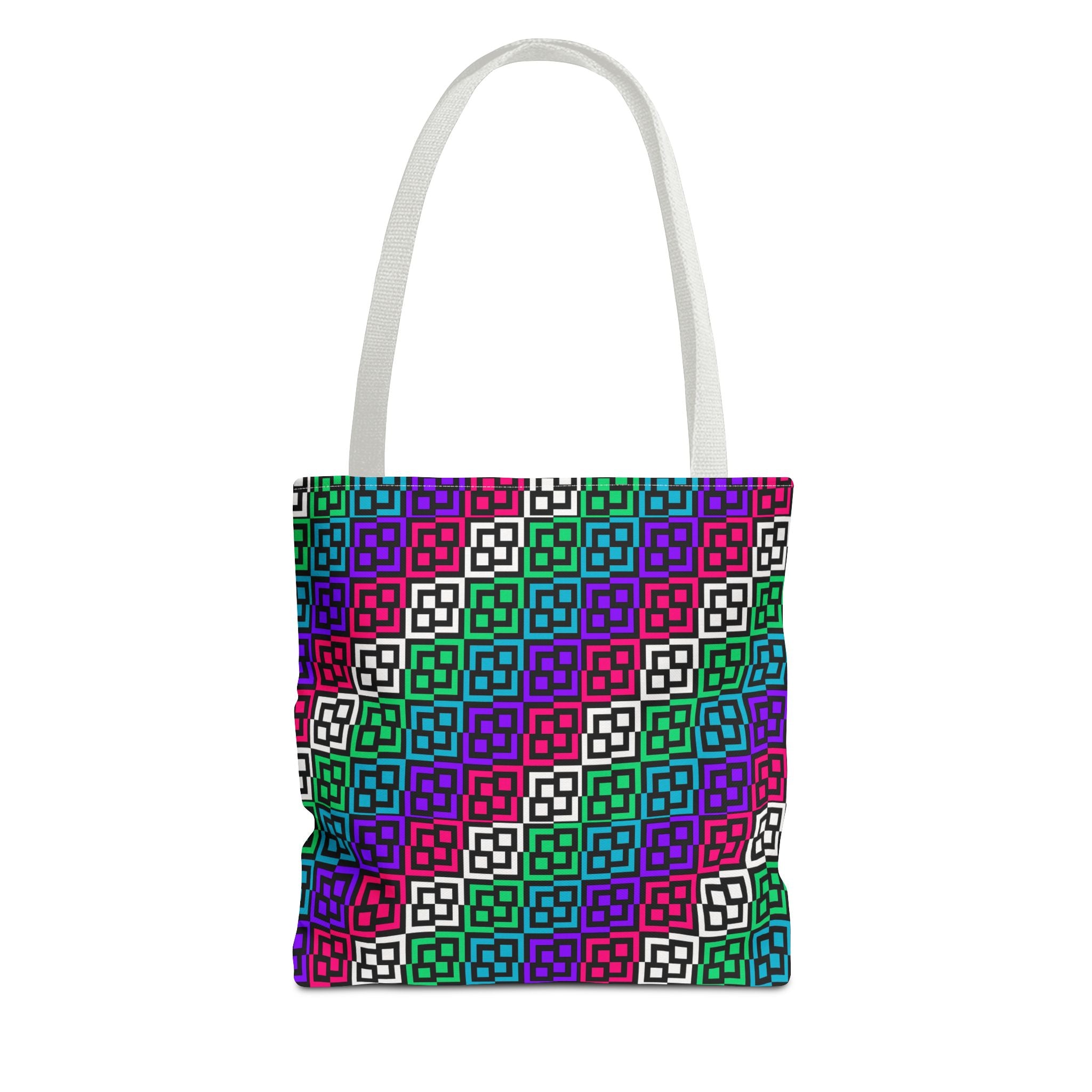 Colorful Geometric Tote Bag - Versatile Carry-All for Everyday Use, Eco-Friendly Shopping, Beach Days, Travel, Gifts
