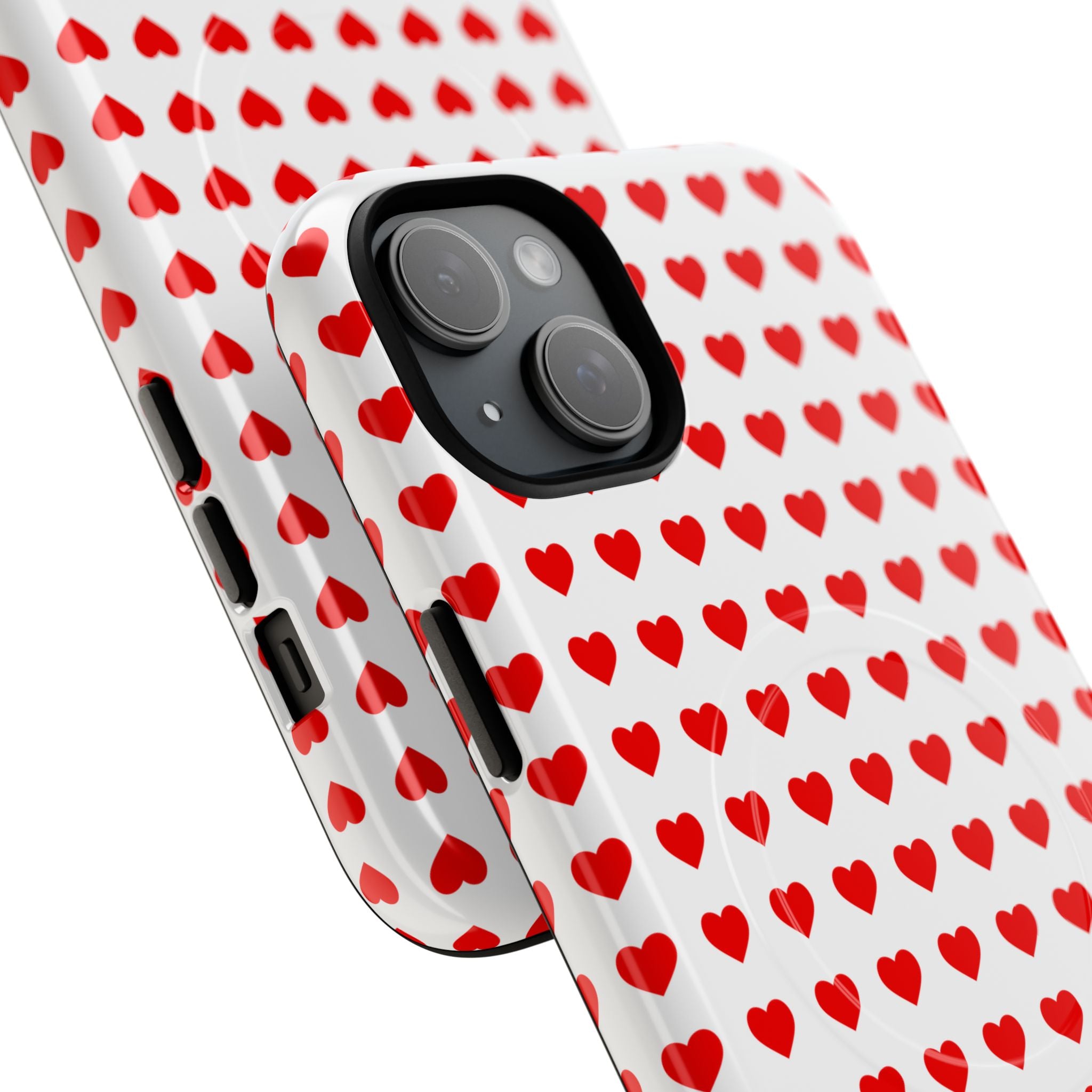 Heart Pattern Phone Case, Tough Magnetic Case, Cute Phone Cover, Valentine Gift, Stylish Accessory