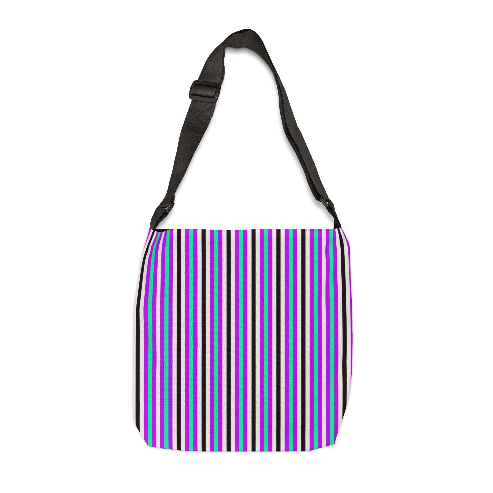 Vibrant Striped Adjustable Tote Bag for Everyday Use, Eco-Friendly Tote, Stylish Shopping Bag, Beach Bag, Gift for Her
