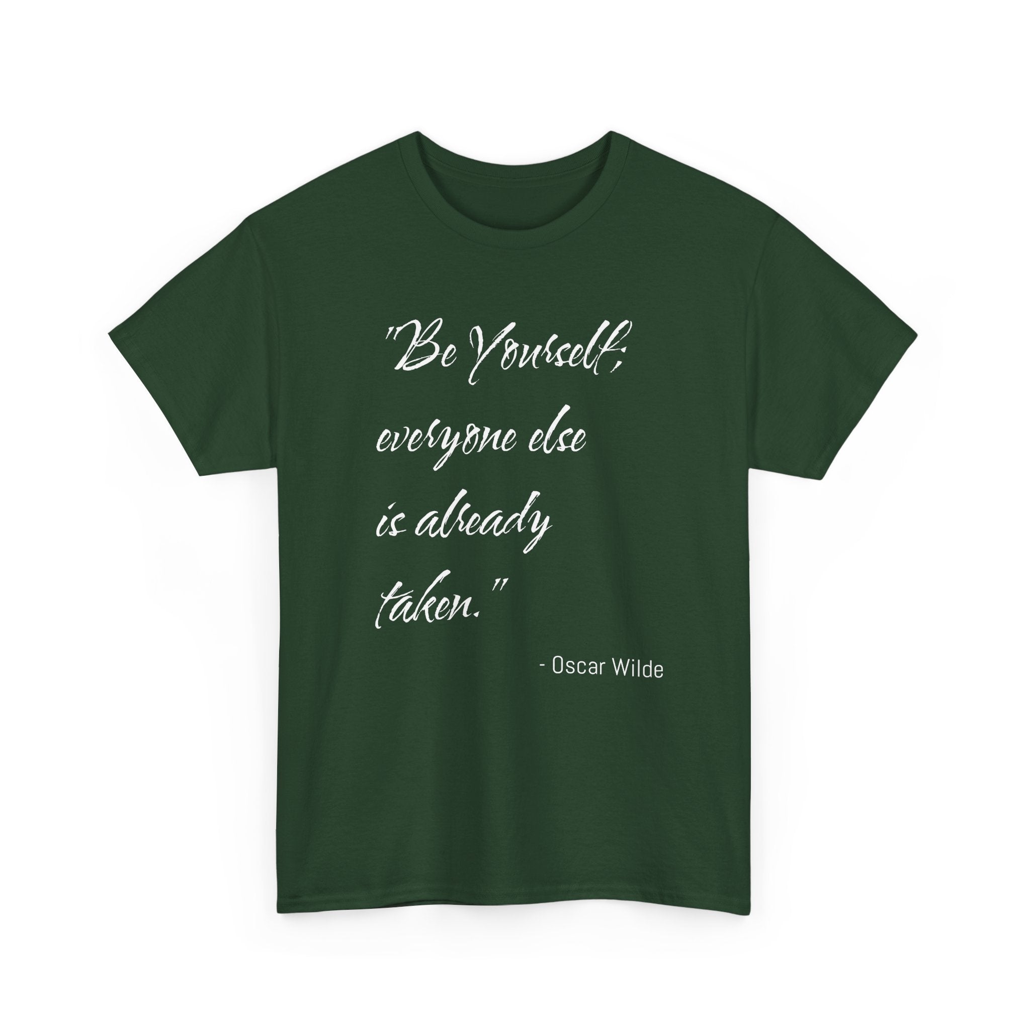 Inspirational Quote Tee: 'Be Yourself' Unisex Heavy Cotton Shirt, Motivational Gift for Friends, Casual Wear, Birthday Apparel