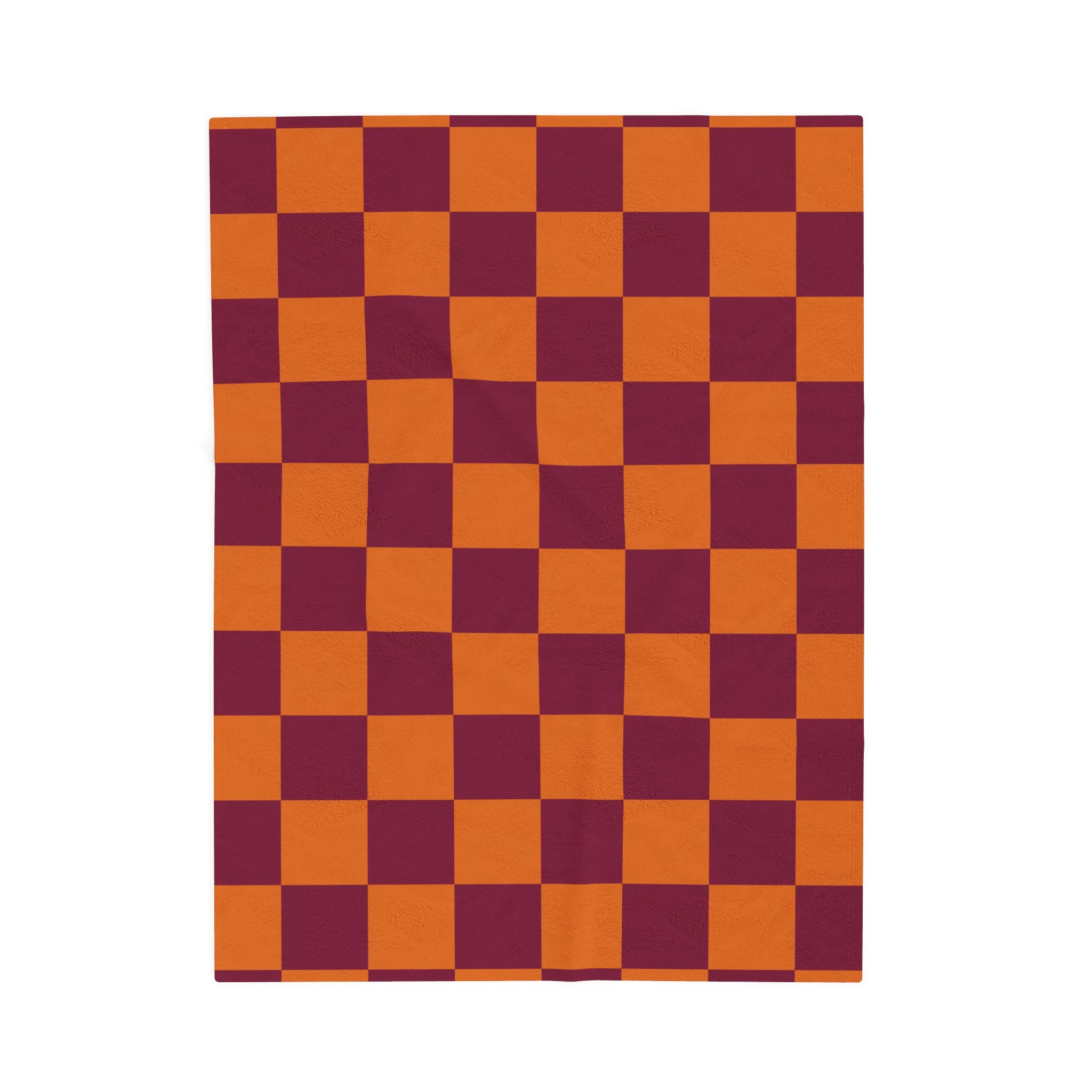 Cozy Velveteen Plush Blanket Featuring Checkerboard Design, Soft Throw, Gift for Home, Fall Decor, Cozy Nights, Special Occasions