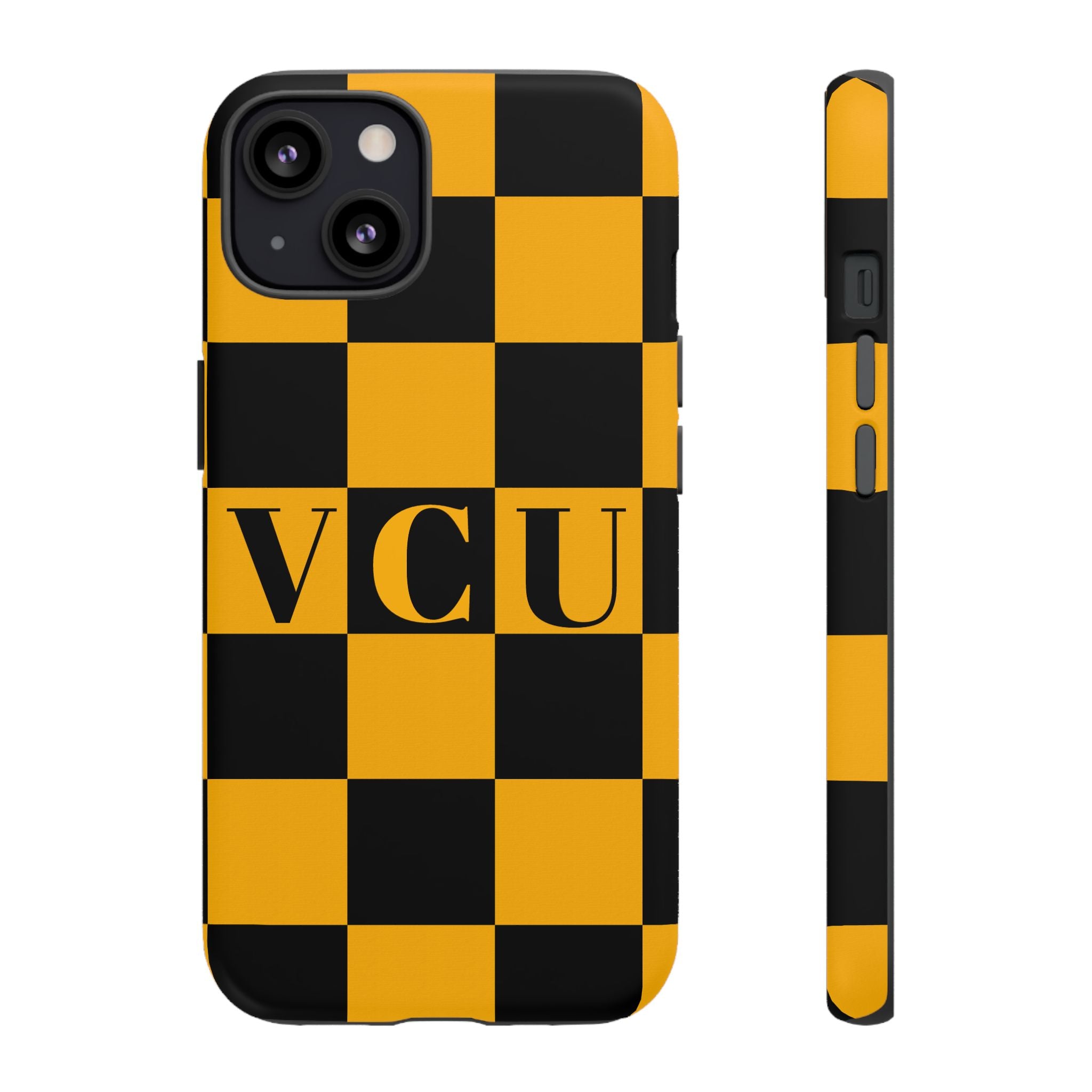 VCU Checkered Phone Case, Tough Cases for VCU Fans, College Student Gear, Sports Team Accessory, Unique Gift Idea