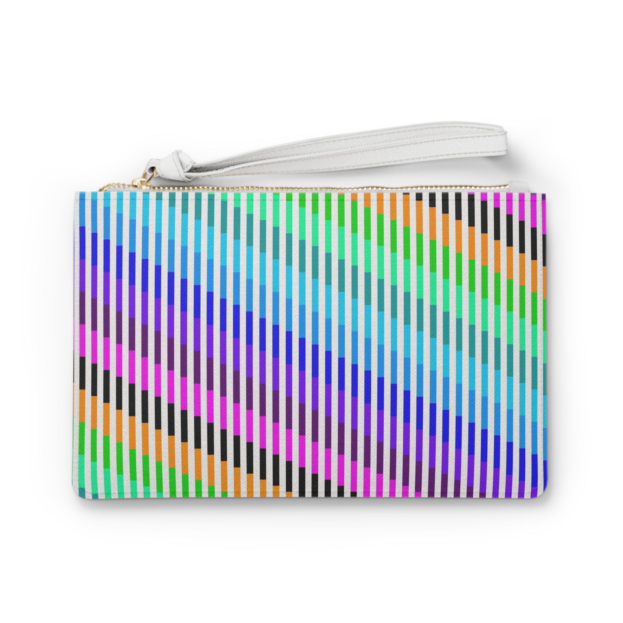 Colorful Striped Clutch Bag - Stylish Purse for Everyday Use, Party, Gift, Travel, Summer Vibes