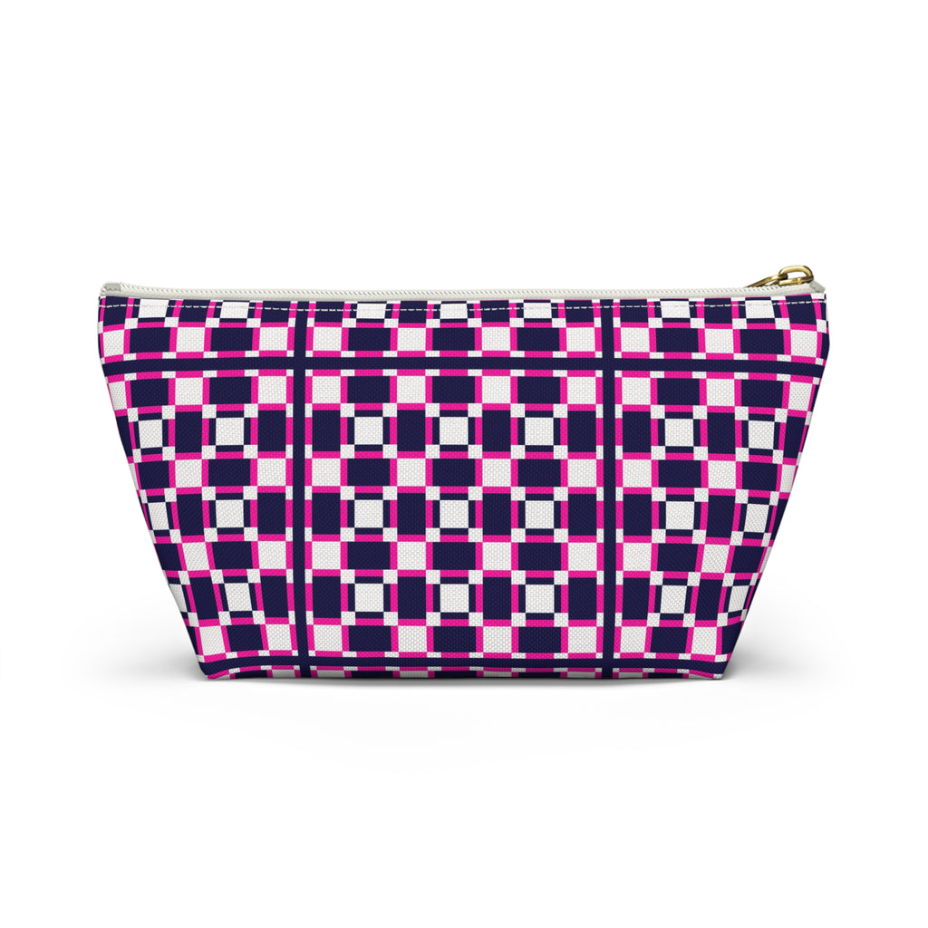 Vibrant Geometric Accessory Pouch, Makeup Bag, Organizing Pouch, Gift for Her, Travel Essentials, Fashion Accessory