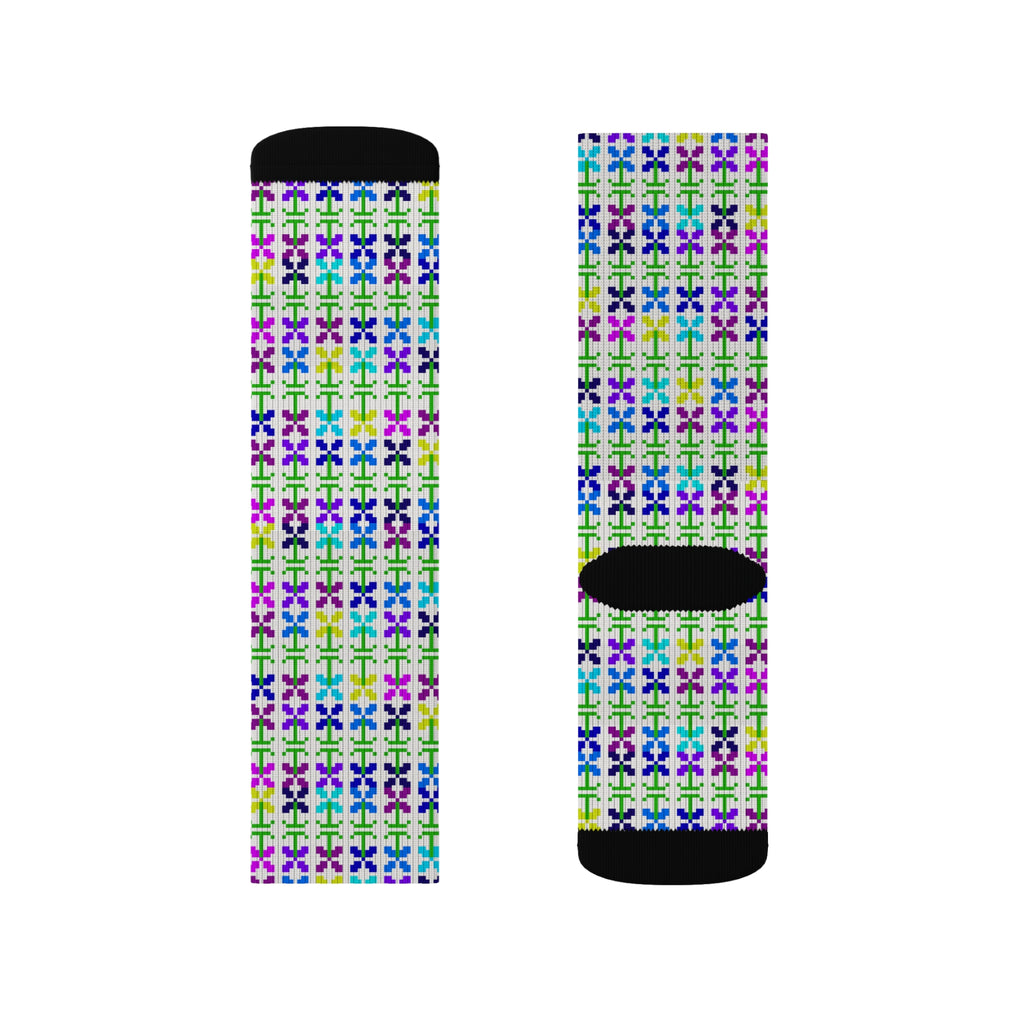 Colorful Patterned Sublimation Socks, Cozy Gift for Her, Fun Accessories, Unique Fashion Statement, Perfect for Birthdays, Everyday Wear