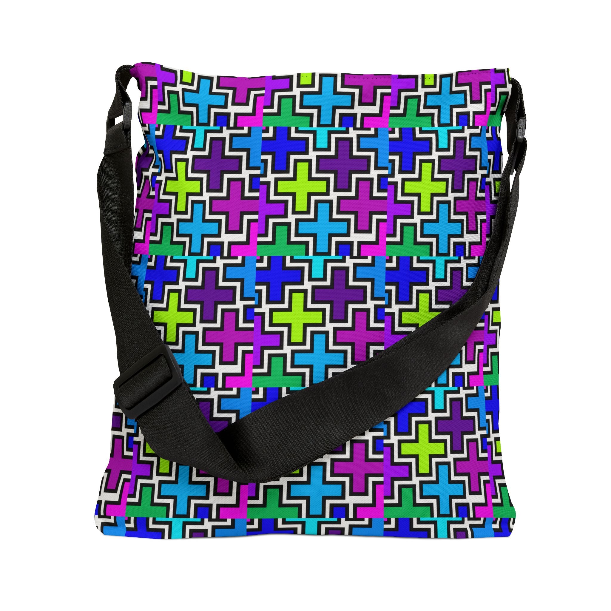 Colorful Adjustable Tote Bag, Stylish Cross-Patterned Bag for Everyday Use, Eco-Friendly Shopping Tote, Unique Gift for Her, Travel [...]
