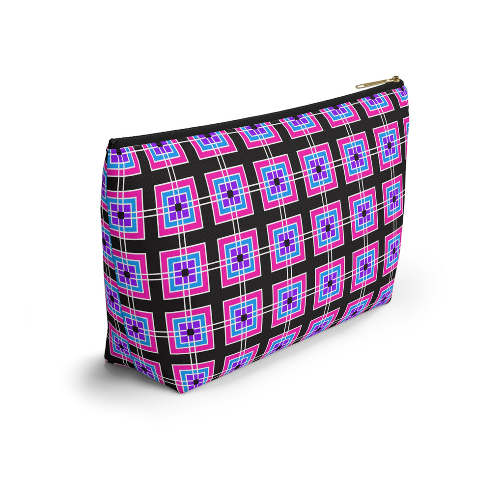 Colorful Geometric Accessory Pouch | Ideal for Makeup, Travel, Gifts, Organizing, School, Home