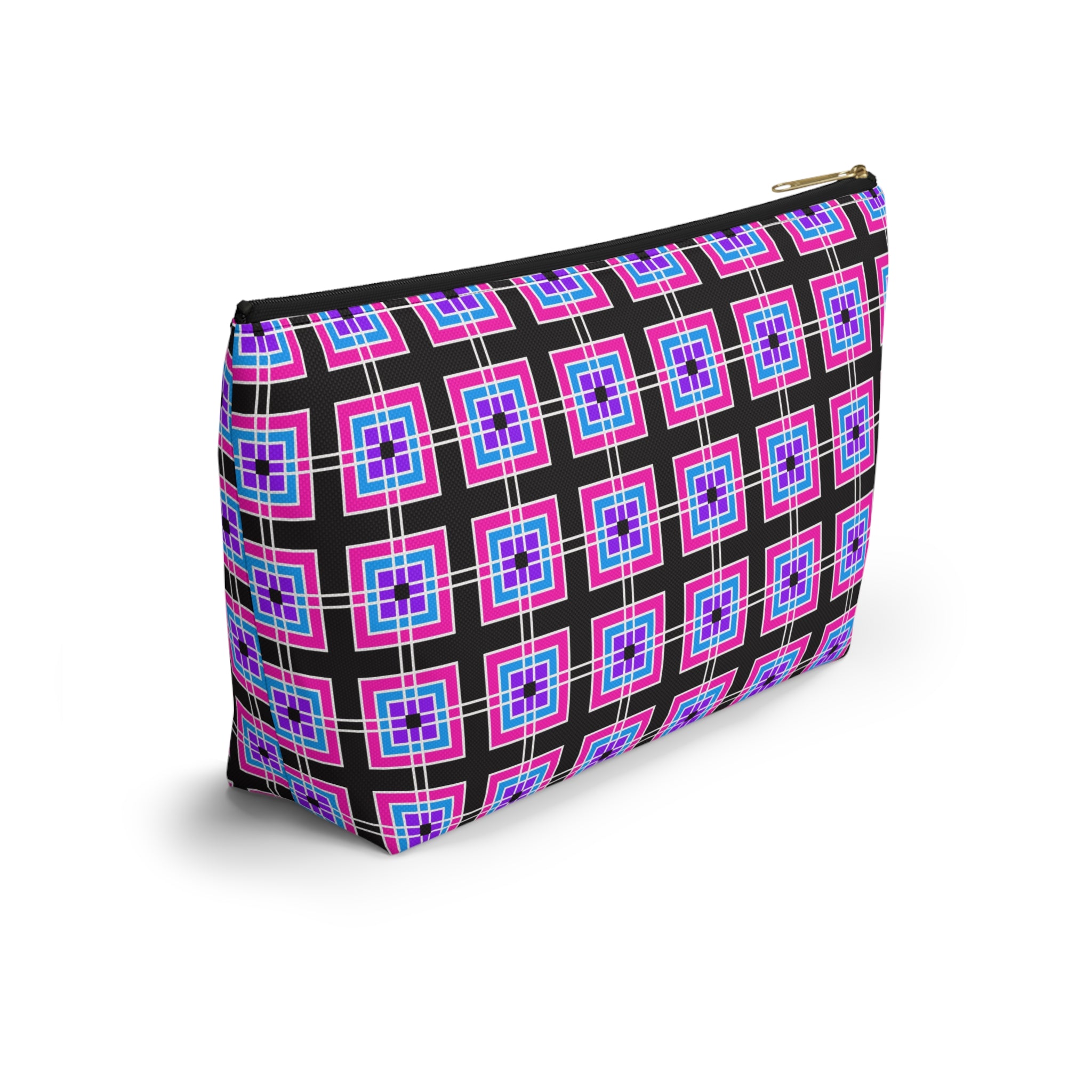 Colorful Geometric Accessory Pouch | Ideal for Makeup, Travel, Gifts, Organizing, School, Home