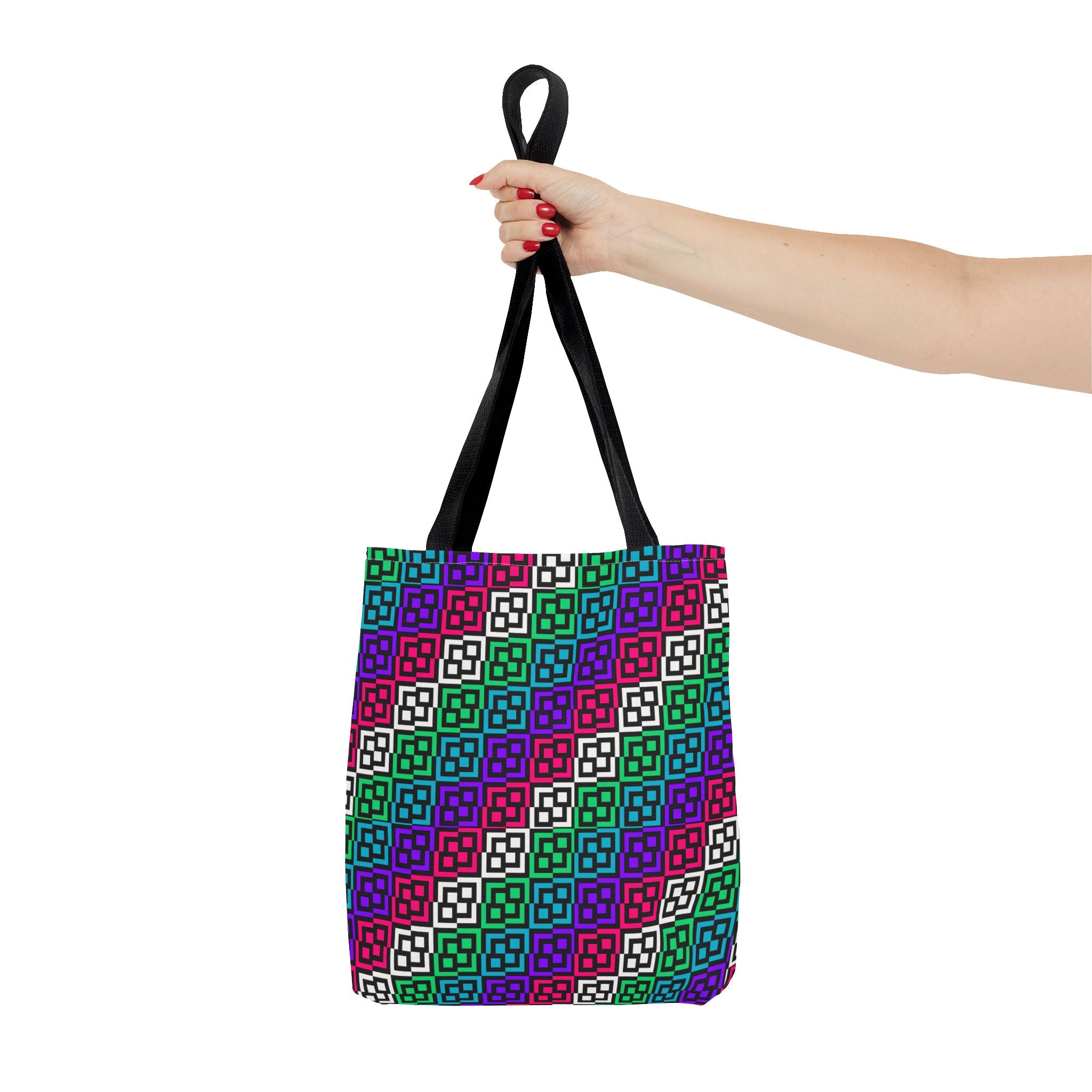 Colorful Geometric Tote Bag - Versatile Carry-All for Everyday Use, Eco-Friendly Shopping, Beach Days, Travel, Gifts