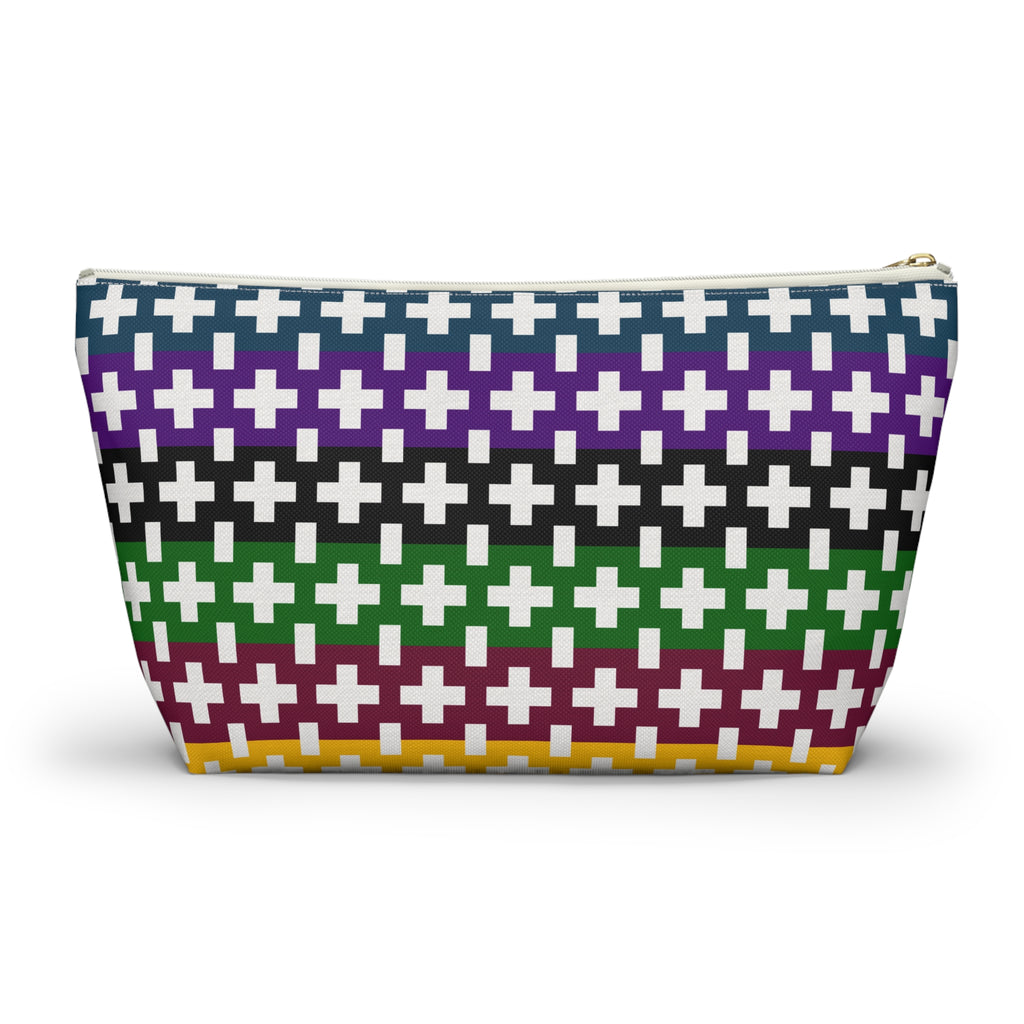 Colorful Geometric Accessory Pouch, Cosmetic Bag, Travel Organizer, Pencil Case, Gifts for Her, Bright Pattern