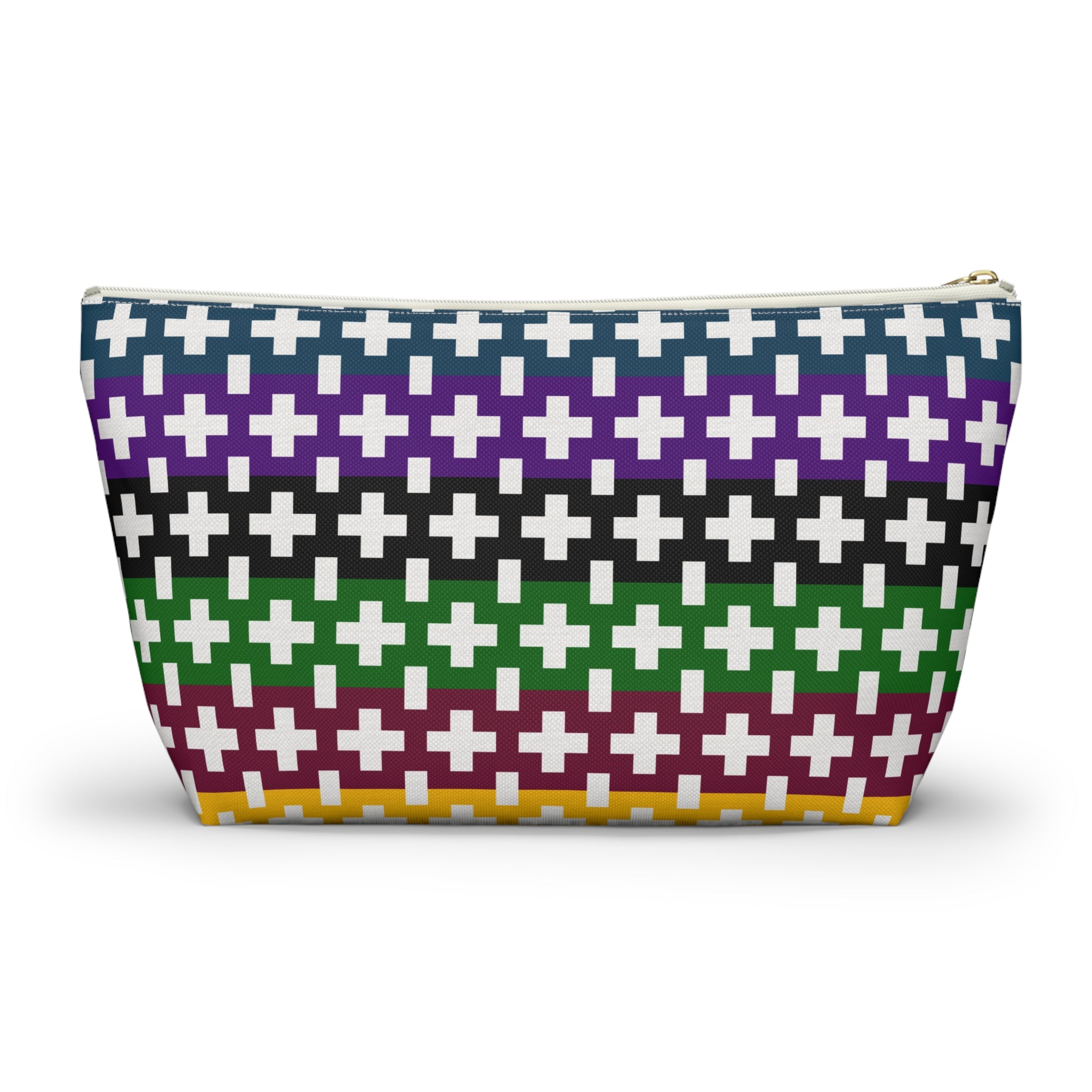 Colorful Geometric Accessory Pouch, Cosmetic Bag, Travel Organizer, Pencil Case, Gifts for Her, Bright Pattern