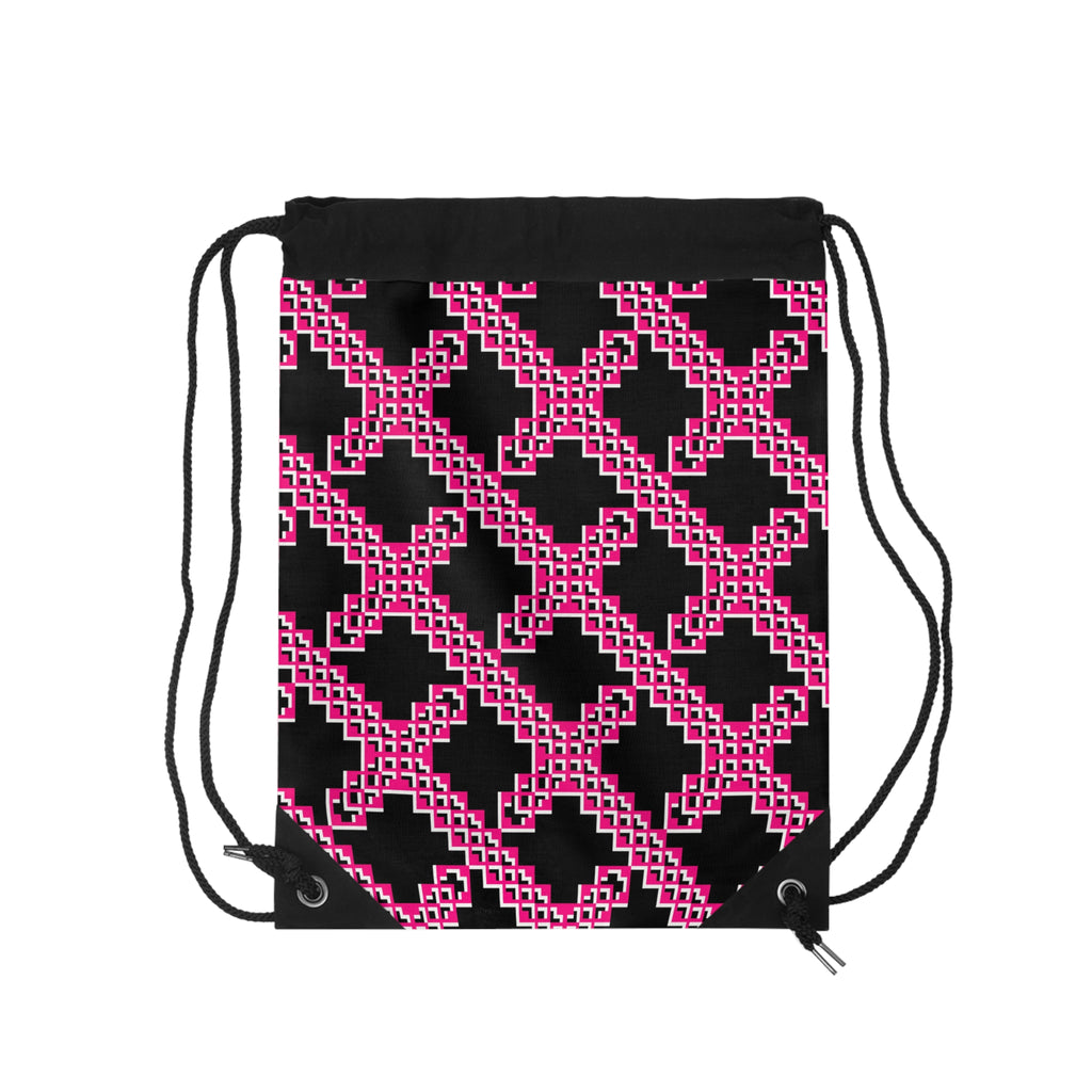 Chic Patterned Drawstring Bag for Fashionable Adventures, Stylish Storage Bag, Night Out Tote, Gym Rucksack, Travel Essentials