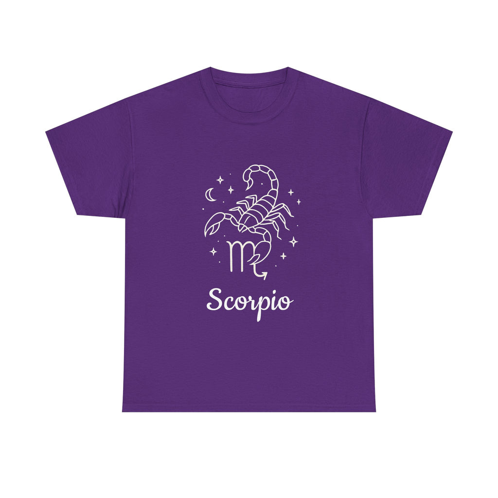 Scorpio Zodiac T-Shirt, Astrology Tee, Horoscope Gift, Casual Wear, Birthday Apparel, Unisex Heavy Cotton Tee