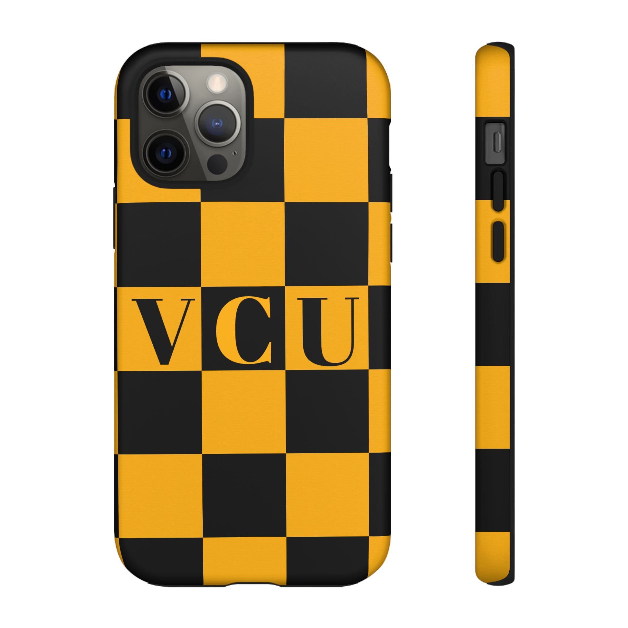 VCU Checkered Phone Case, Tough Cases for VCU Fans, College Student Gear, Sports Team Accessory, Unique Gift Idea