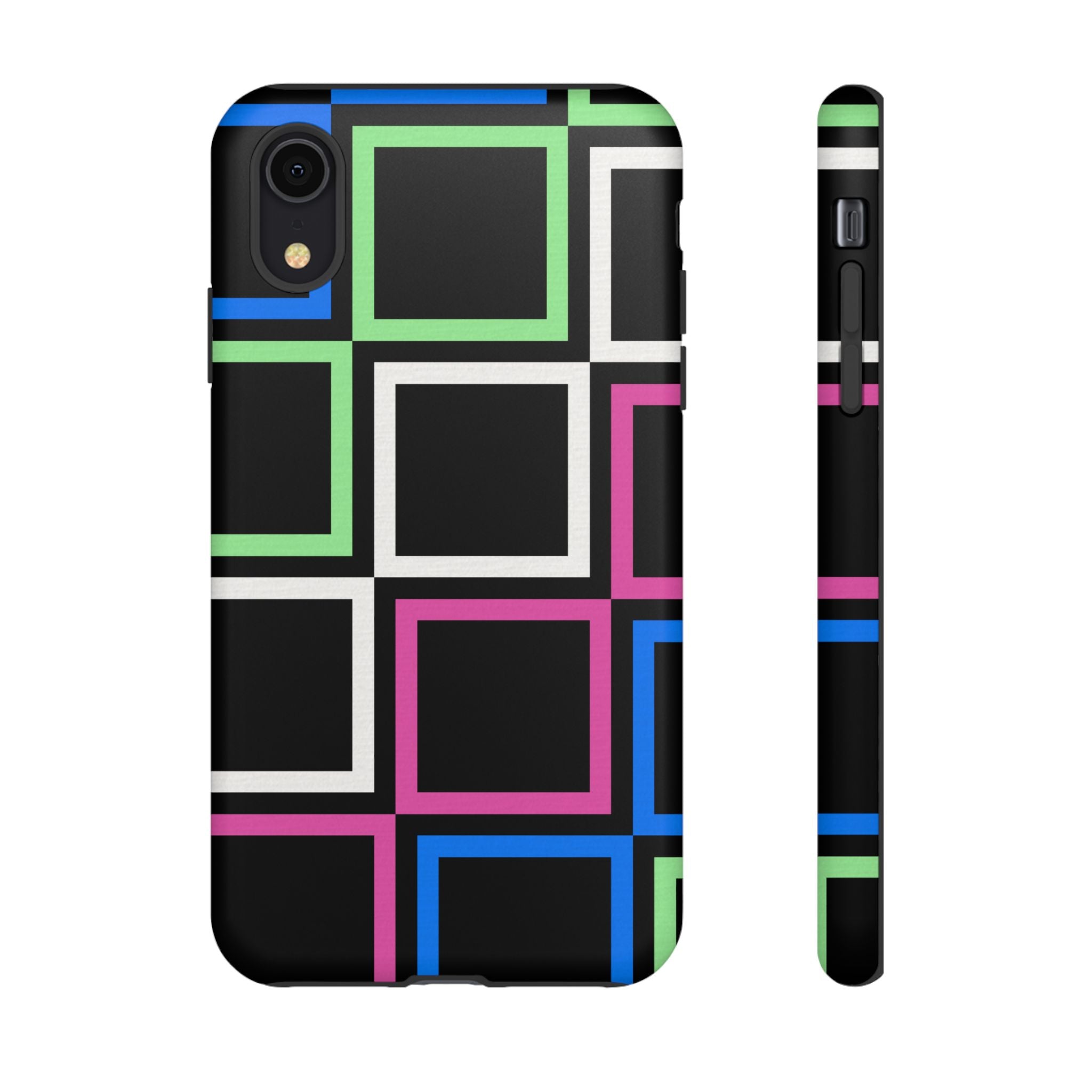 Colorful Geometric Phone Case - Tough Cases, Durable Cover, Stylish Accessory, Gift for Her, Tech Lover
