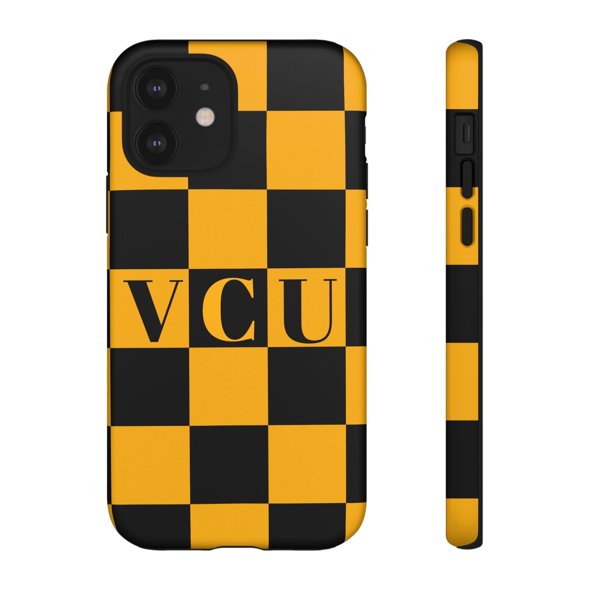 VCU Checkered Phone Case, Tough Cases for VCU Fans, College Student Gear, Sports Team Accessory, Unique Gift Idea