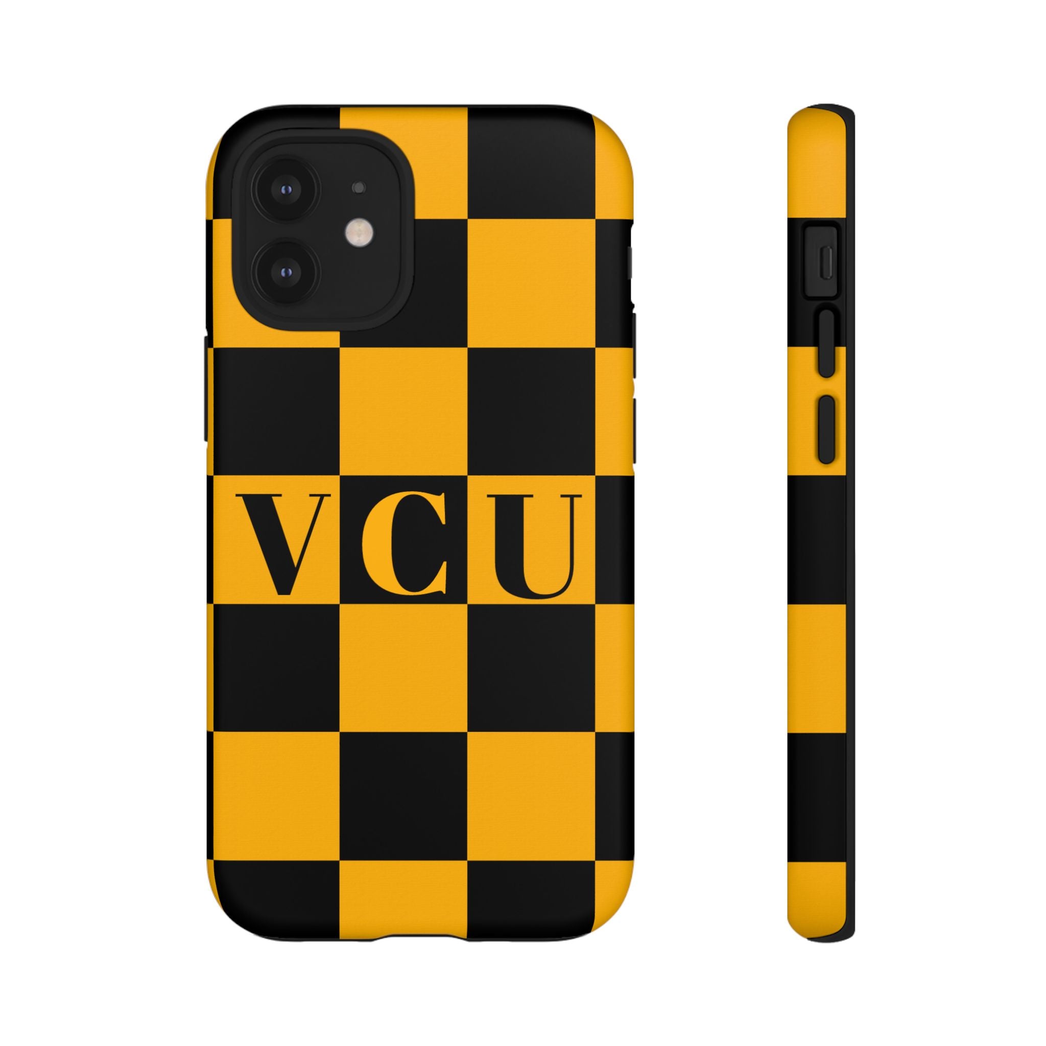 VCU Checkered Phone Case, Tough Cases for VCU Fans, College Student Gear, Sports Team Accessory, Unique Gift Idea