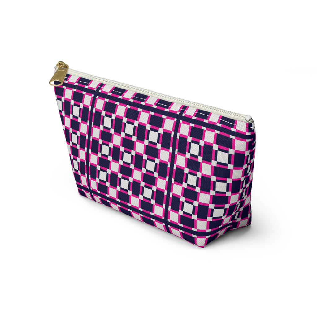 Vibrant Geometric Accessory Pouch, Makeup Bag, Organizing Pouch, Gift for Her, Travel Essentials, Fashion Accessory