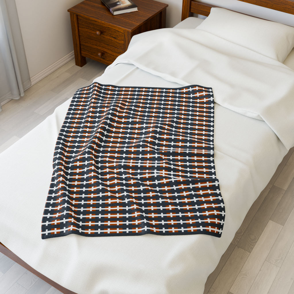 Cozy Velveteen Plush Blanket - Perfect for Home, Gift, Holiday Decor, Warmth, Softness, U of Austin