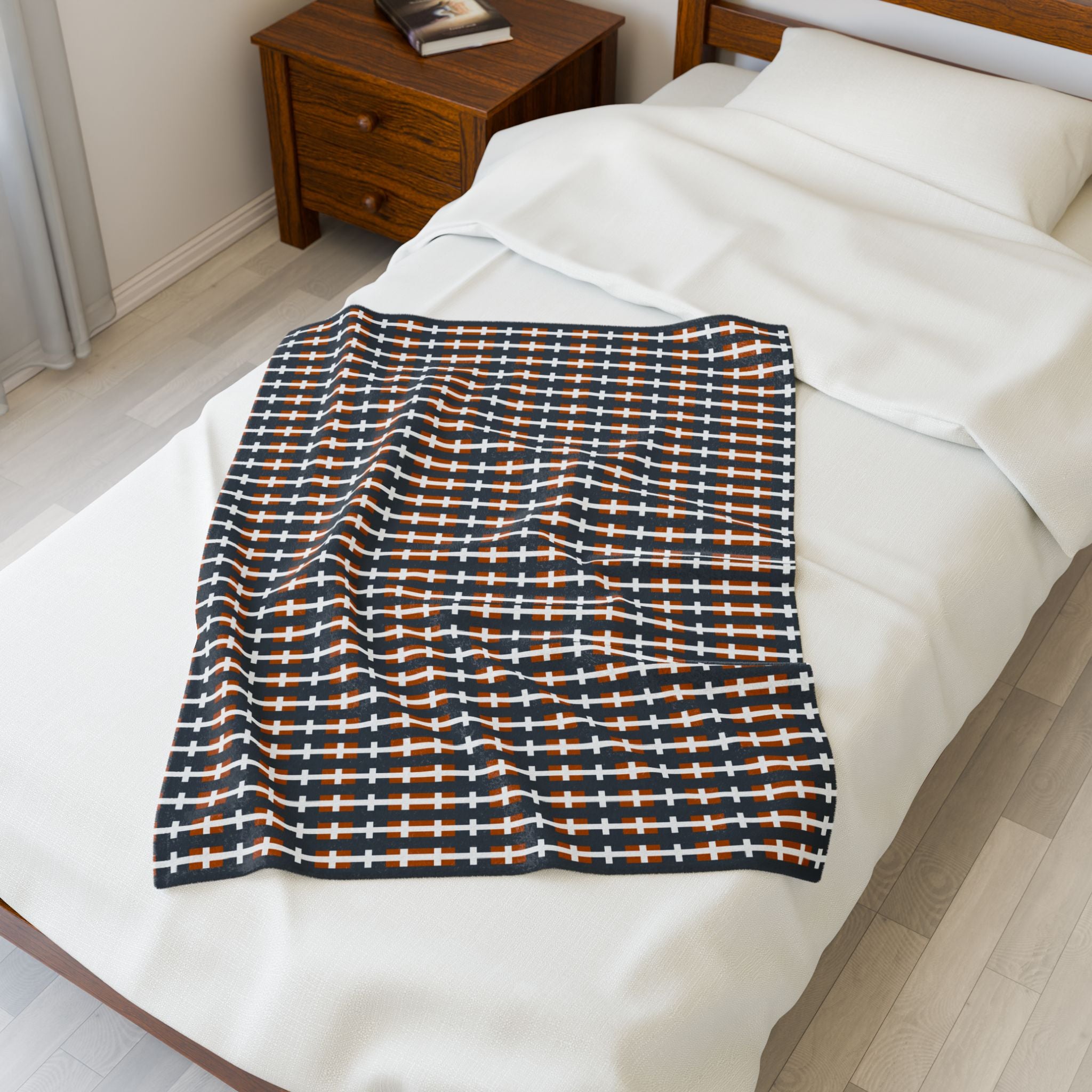 Cozy Velveteen Plush Blanket - Perfect for Home, Gift, Holiday Decor, Warmth, Softness, U of Austin