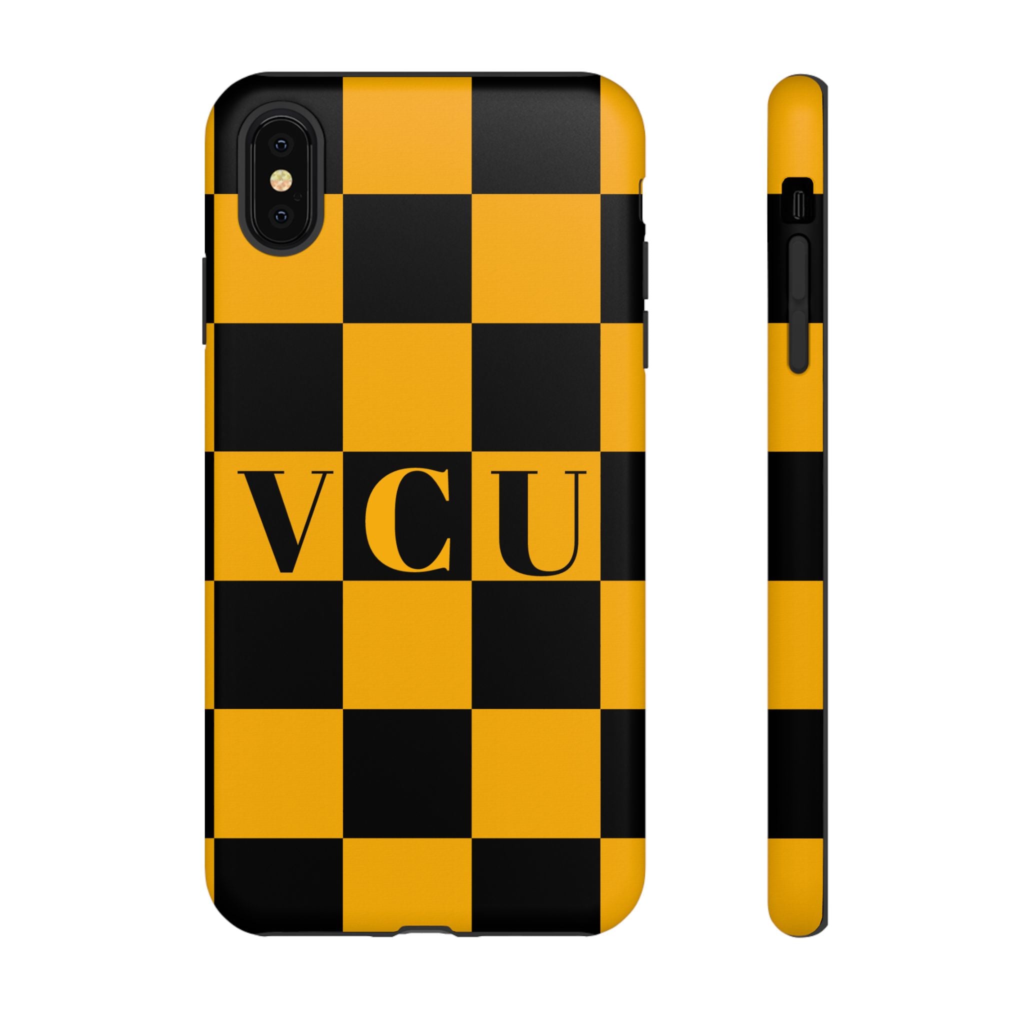 VCU Checkered Phone Case, Tough Cases for VCU Fans, College Student Gear, Sports Team Accessory, Unique Gift Idea