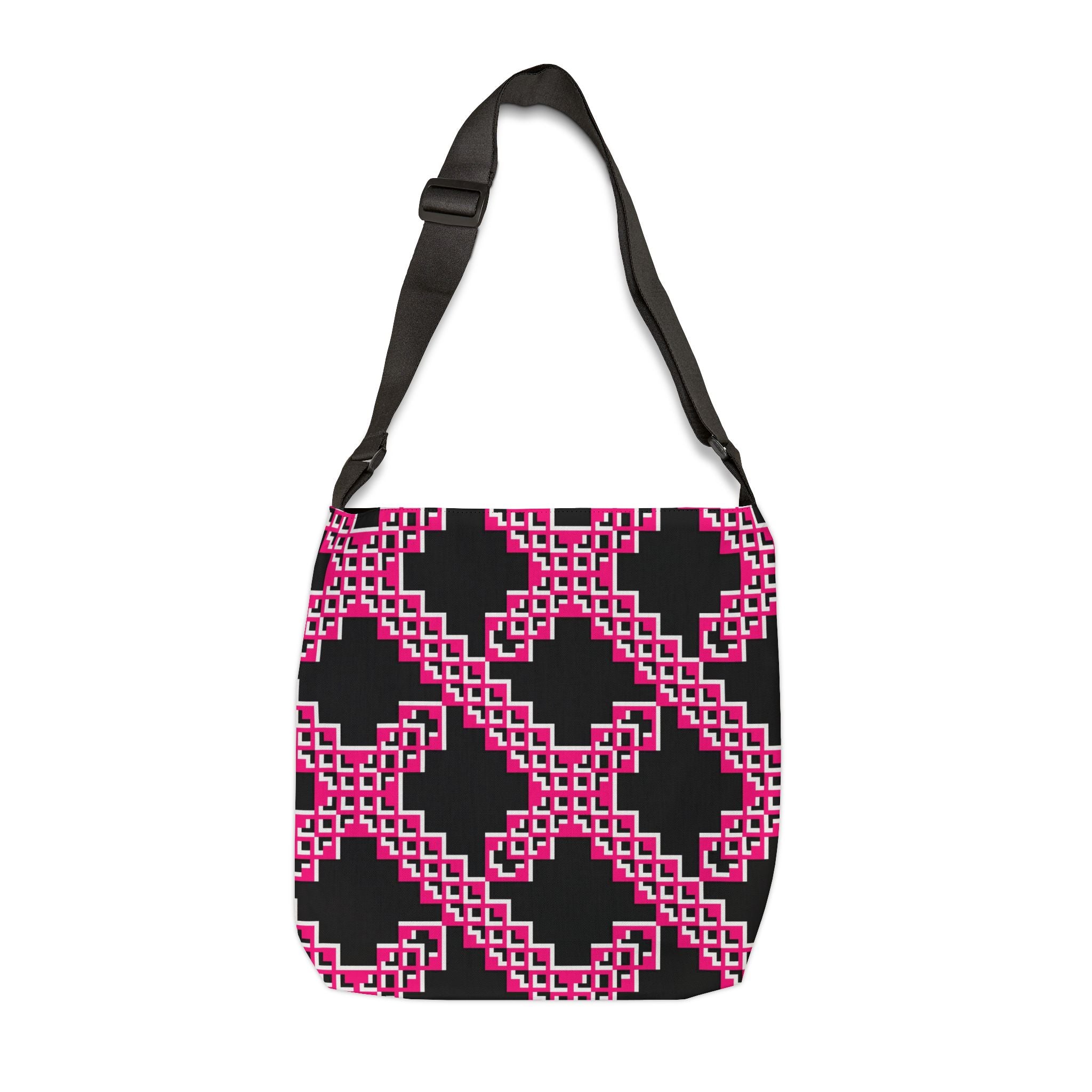 Trendy Adjustable Tote Bag with Pink Pattern | Stylish Reusable Bag for Everyday Use, Shopping, Travel, Gifts, Eco-Friendly