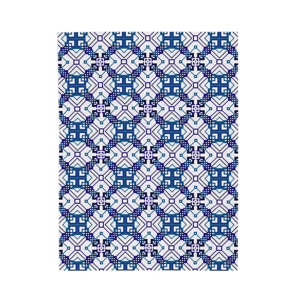 Geometric Pattern Velveteen Plush Blanket, Cozy Home Decor, Gift for Winter, Soft Throw for Sofa, Unique Bedding, Warm Quilt