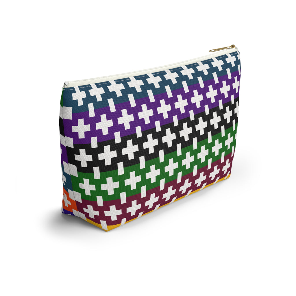 Colorful Geometric Accessory Pouch, Cosmetic Bag, Travel Organizer, Pencil Case, Gifts for Her, Bright Pattern