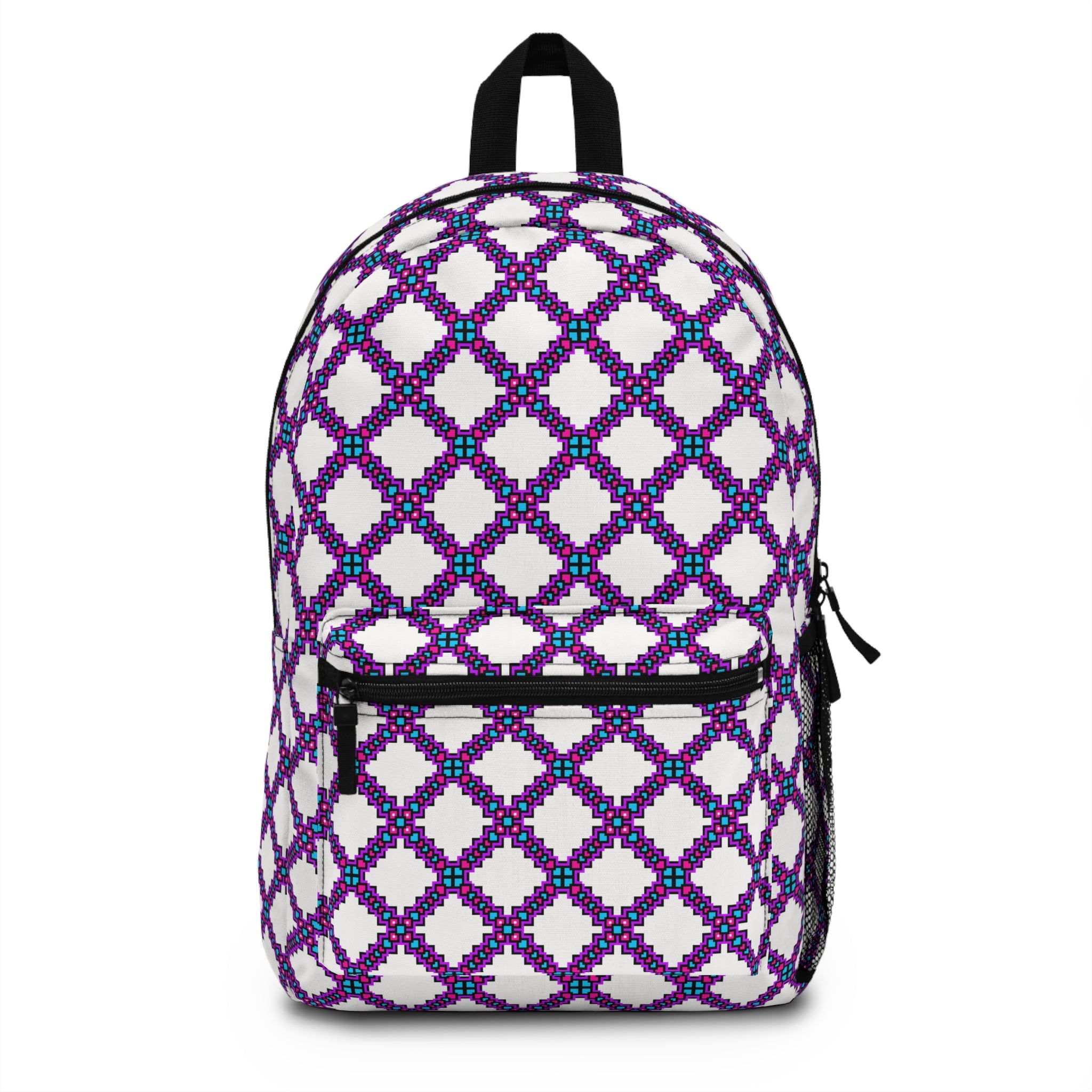 Stylish Geometric Backpack, Trendy School Bag, Travel Backpack, Boho Chic Backpack, Unique Gift Idea, Everyday Carry Pack