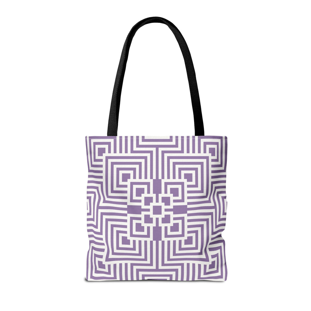 Geometric Pattern Tote Bag - Stylish Reusable Shopping Bag, Eco-Friendly Gift, Fashion Accessory, Purple Art Design, Everyday Use