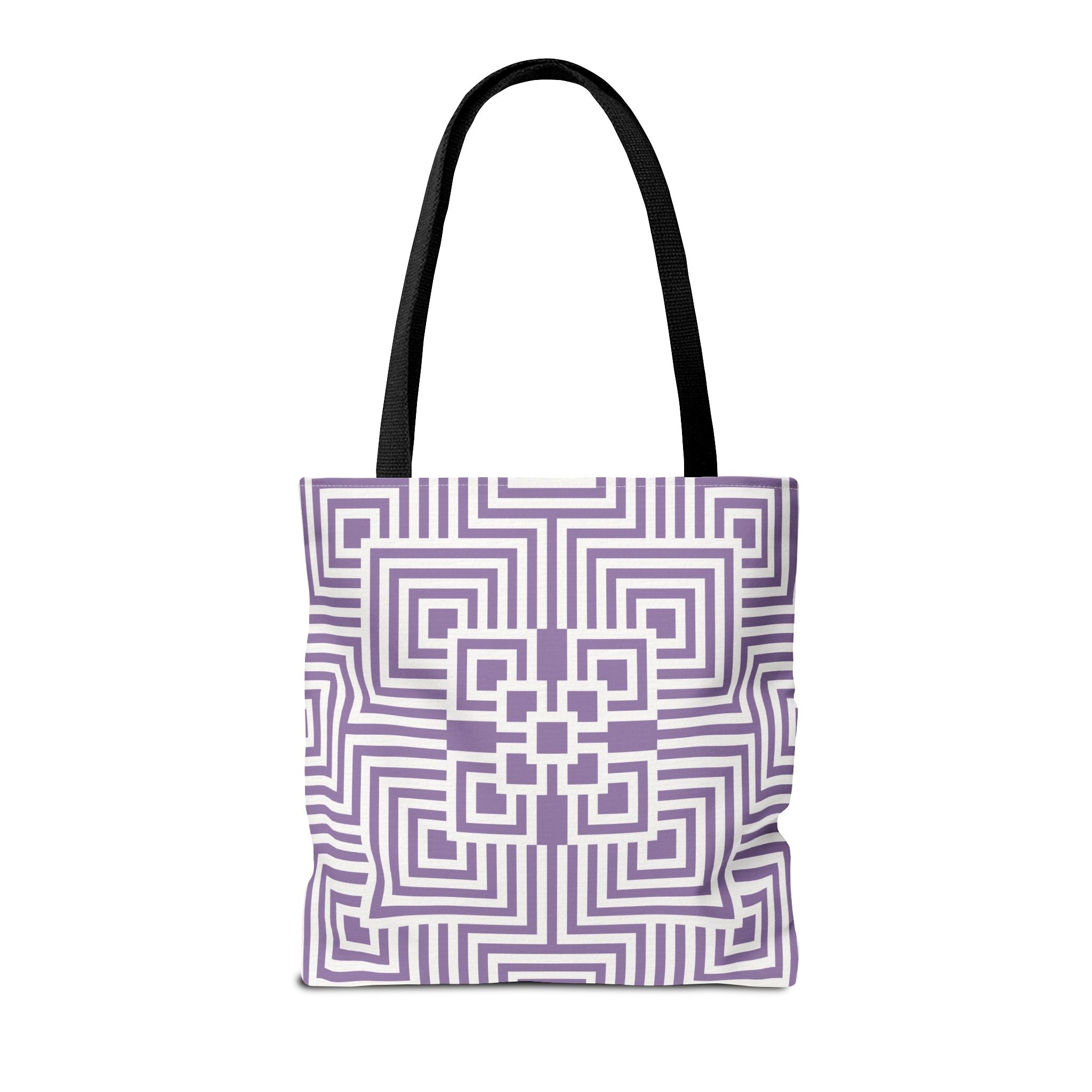 Geometric Pattern Tote Bag - Stylish Reusable Shopping Bag, Eco-Friendly Gift, Fashion Accessory, Purple Art Design, Everyday Use