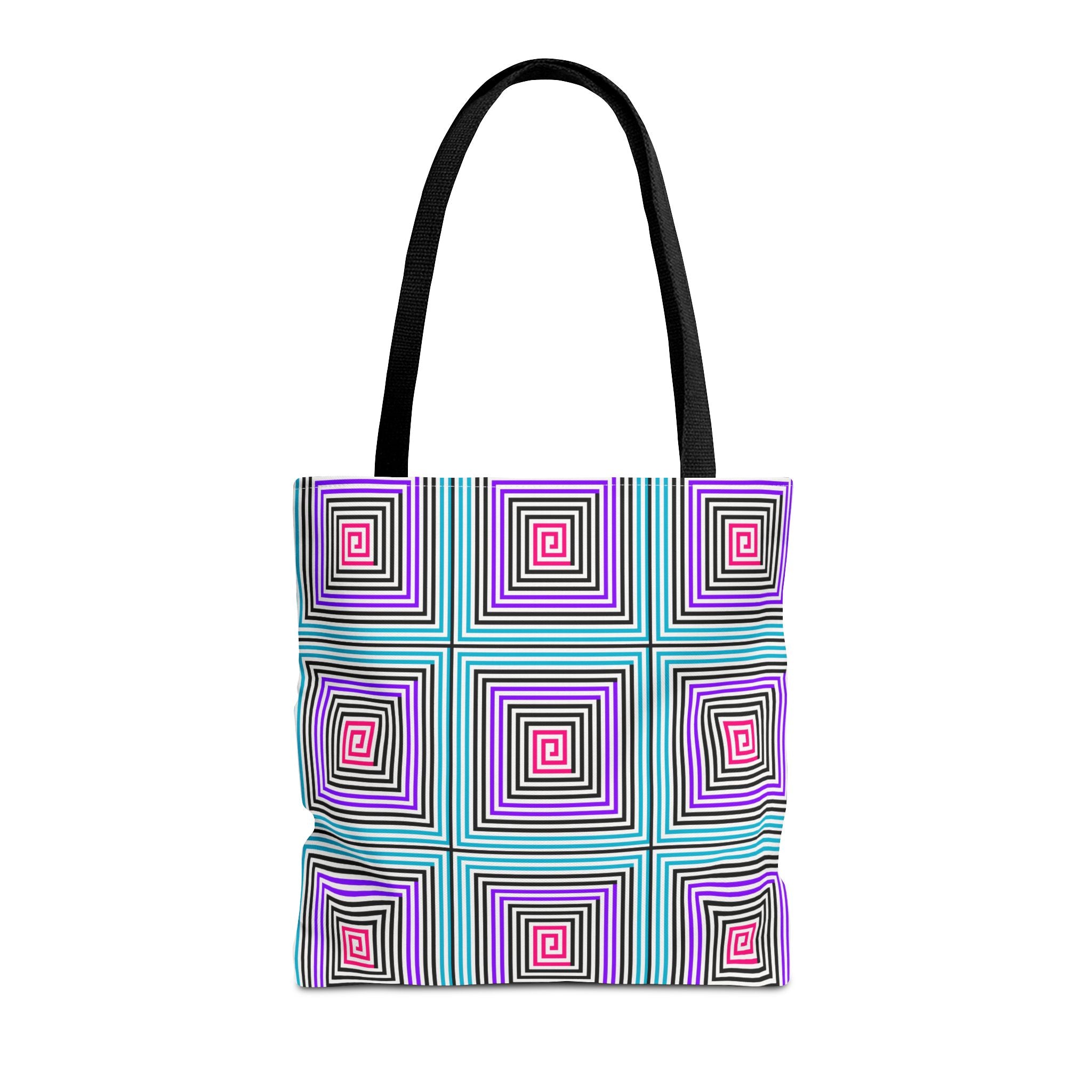 Colorful Spiral Pattern Tote Bag - Stylish Everyday Accessory, Eco-Friendly Shopping Bag, Gift for Her, Boho Tote, Summer Essentials
