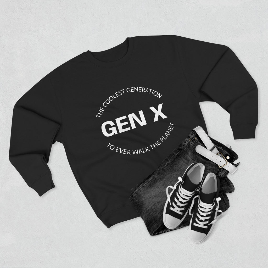 Gen X Sweatshirt, Unisex Crewneck, Nostalgic Gen X Apparel, Coolest Generation Gift, Vintage Style Sweatshirt