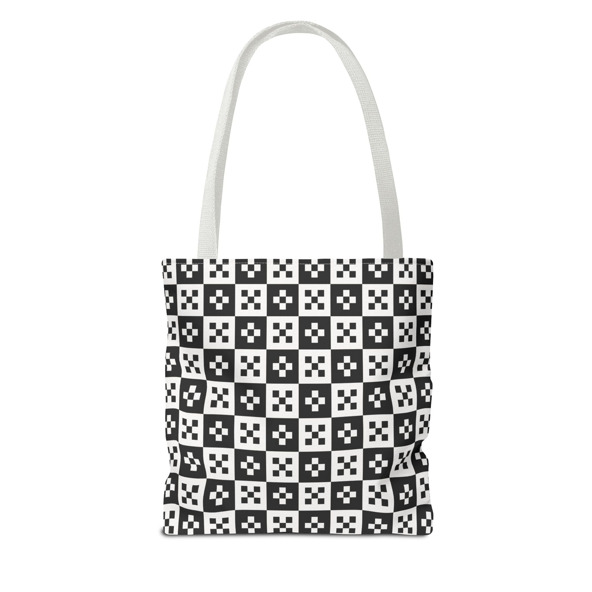 Stylish Checkerboard Tote Bag, Reusable Shopping Tote, Black and White Fashion Bag, Gift for Her, Eco-Friendly Bag, Beach Tote