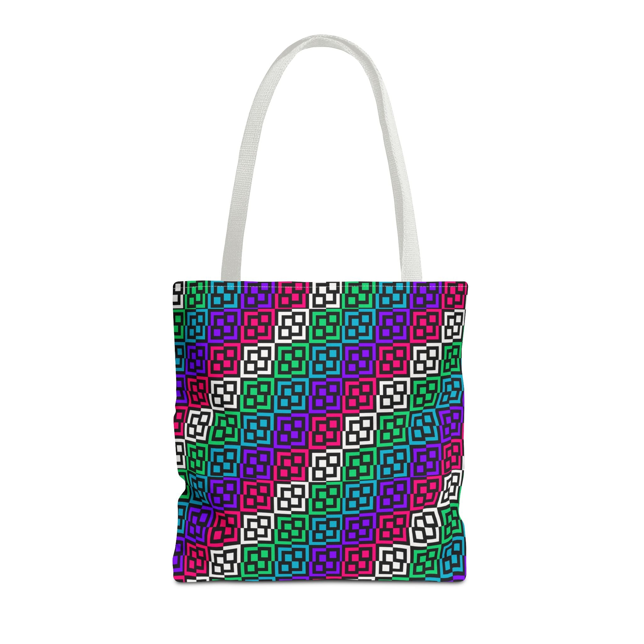 Colorful Geometric Tote Bag - Versatile Carry-All for Everyday Use, Eco-Friendly Shopping, Beach Days, Travel, Gifts