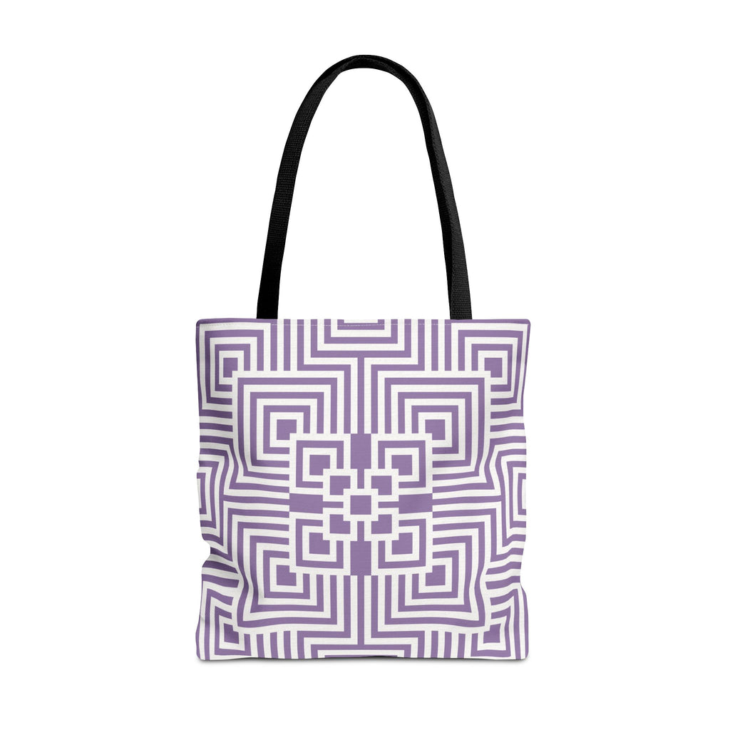Geometric Pattern Tote Bag - Stylish Reusable Shopping Bag, Eco-Friendly Gift, Fashion Accessory, Purple Art Design, Everyday Use