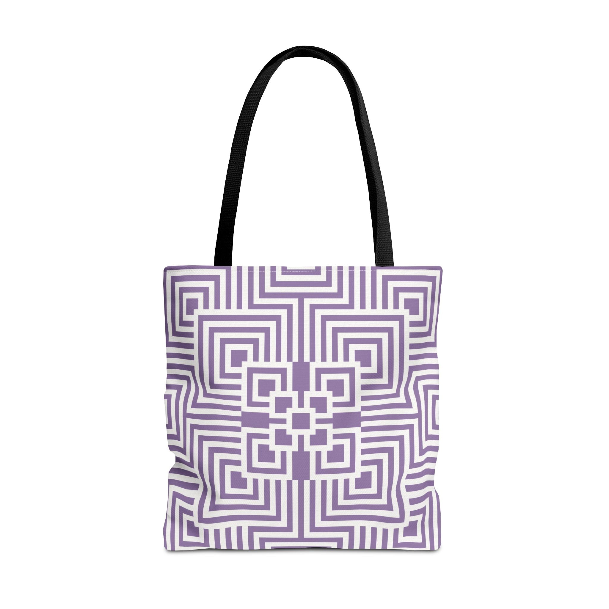 Geometric Pattern Tote Bag - Stylish Reusable Shopping Bag, Eco-Friendly Gift, Fashion Accessory, Purple Art Design, Everyday Use
