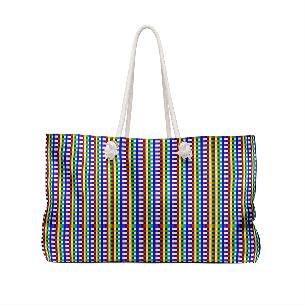 Vibrant Pattern Weekender Bag, Travel Tote, Beach Bag, Gym Bag, Overnight Bag, Colorful Carryall