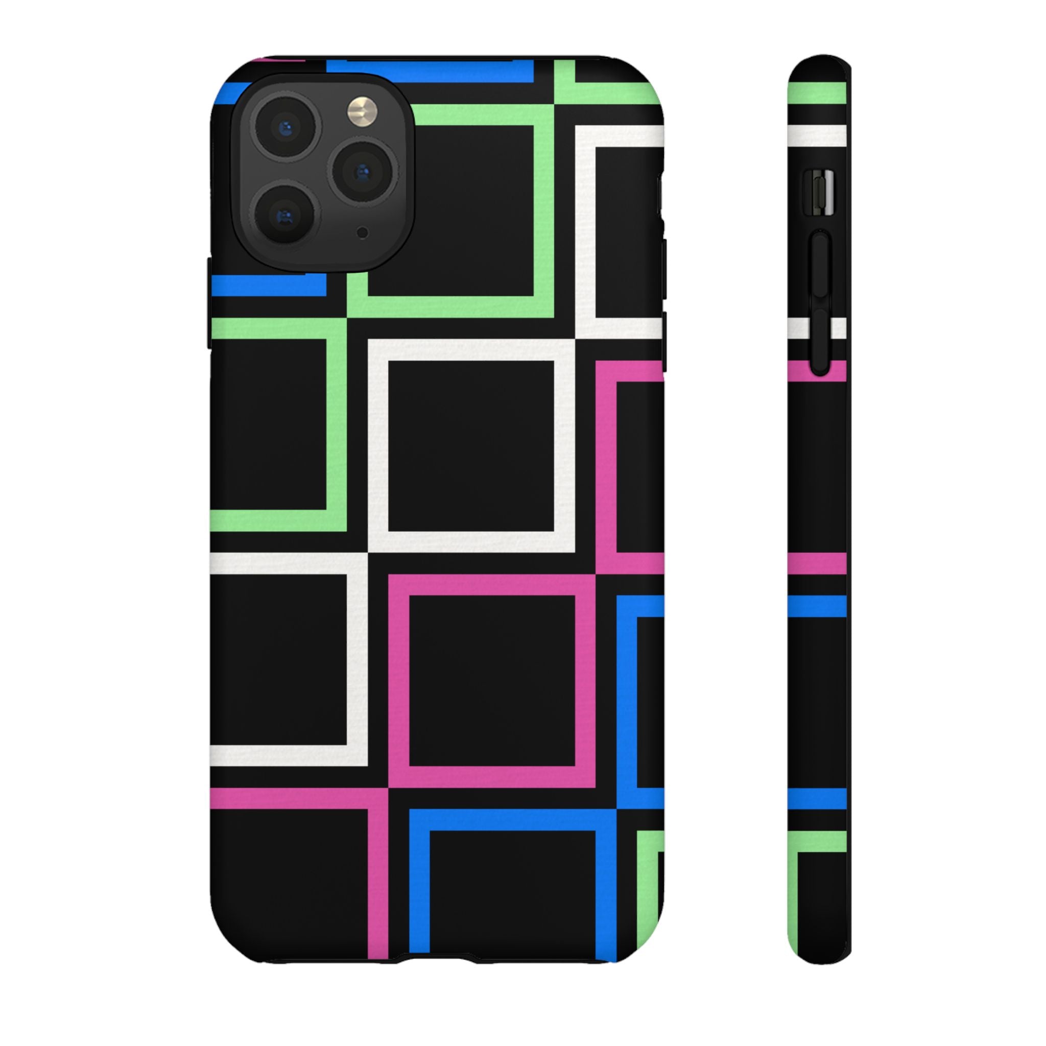 Colorful Geometric Phone Case - Tough Cases, Durable Cover, Stylish Accessory, Gift for Her, Tech Lover