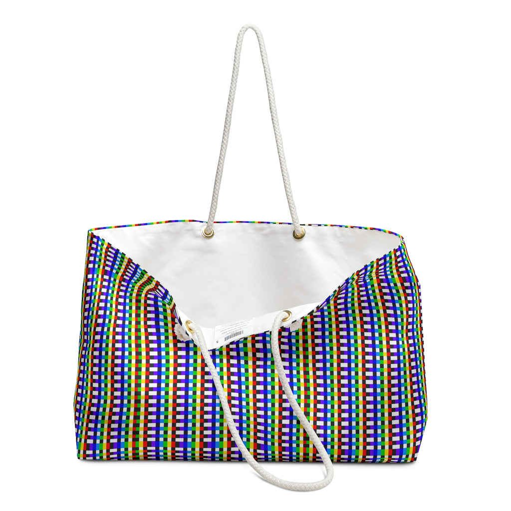 Vibrant Pattern Weekender Bag, Travel Tote, Beach Bag, Gym Bag, Overnight Bag, Colorful Carryall