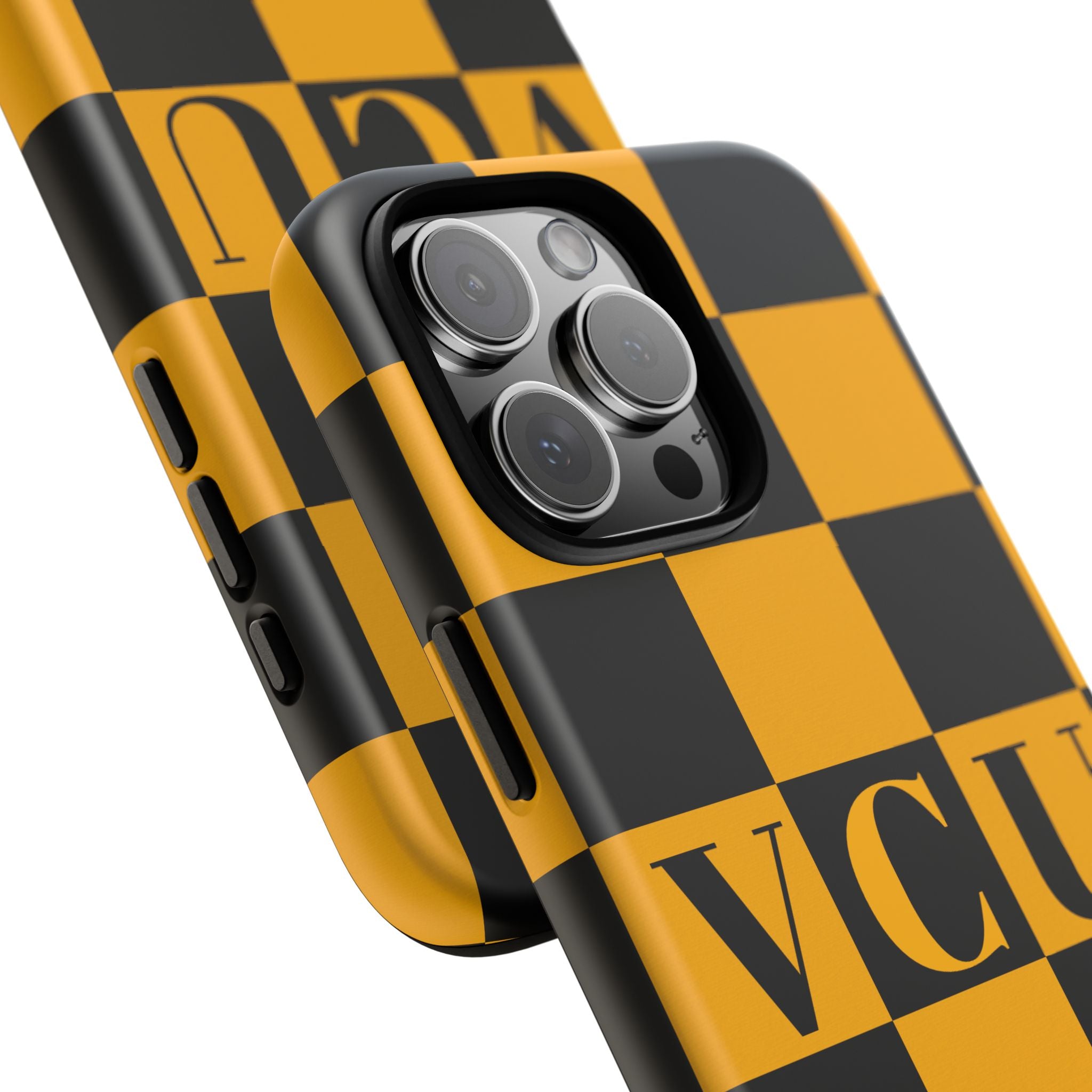 VCU Checkered Phone Case, Tough Cases for VCU Fans, College Student Gear, Sports Team Accessory, Unique Gift Idea
