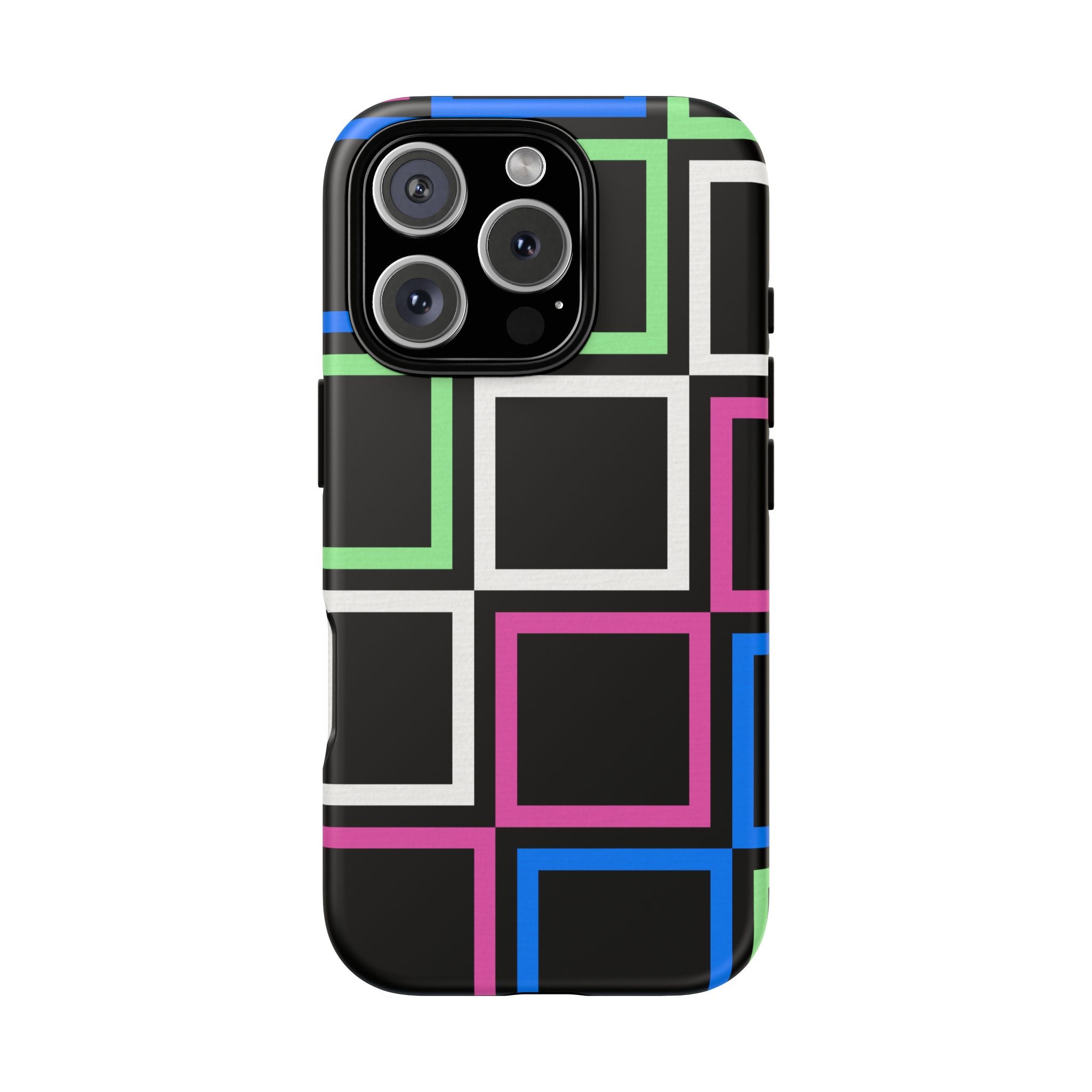 Colorful Geometric Phone Case - Tough Cases, Durable Cover, Stylish Accessory, Gift for Her, Tech Lover