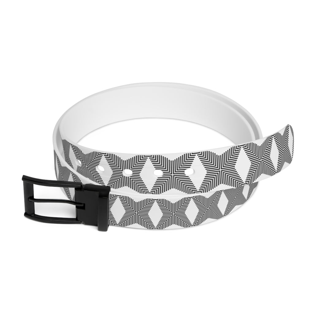 Chic Patterned Belt, Fashion Accessory, Unique Gift, Outfit Enhancer, Geometric Design, Stylish Cinch