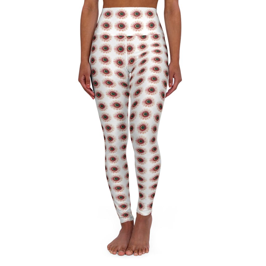 High Waisted Yoga Leggings - Boho Chic Activewear for Fitness, Yoga Classes, Athleisure Wear, Gift for Her