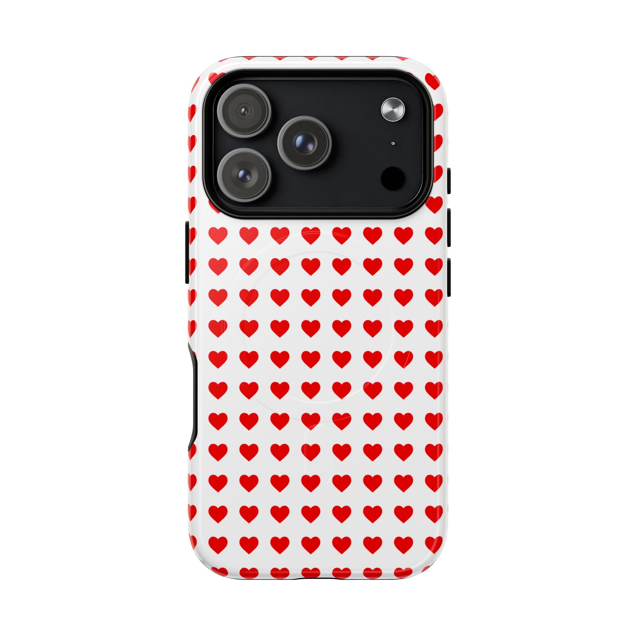 Heart Pattern Phone Case, Tough Magnetic Case, Cute Phone Cover, Valentine Gift, Stylish Accessory