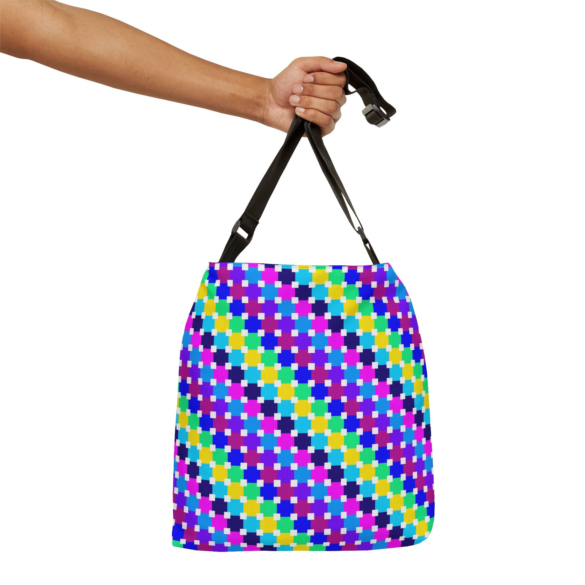 Vibrant Adjustable Tote Bag, Colorful Carryall, Perfect for Shopping, Beach Days, Festivals, and Everyday Use, Ideal Gift for Friends