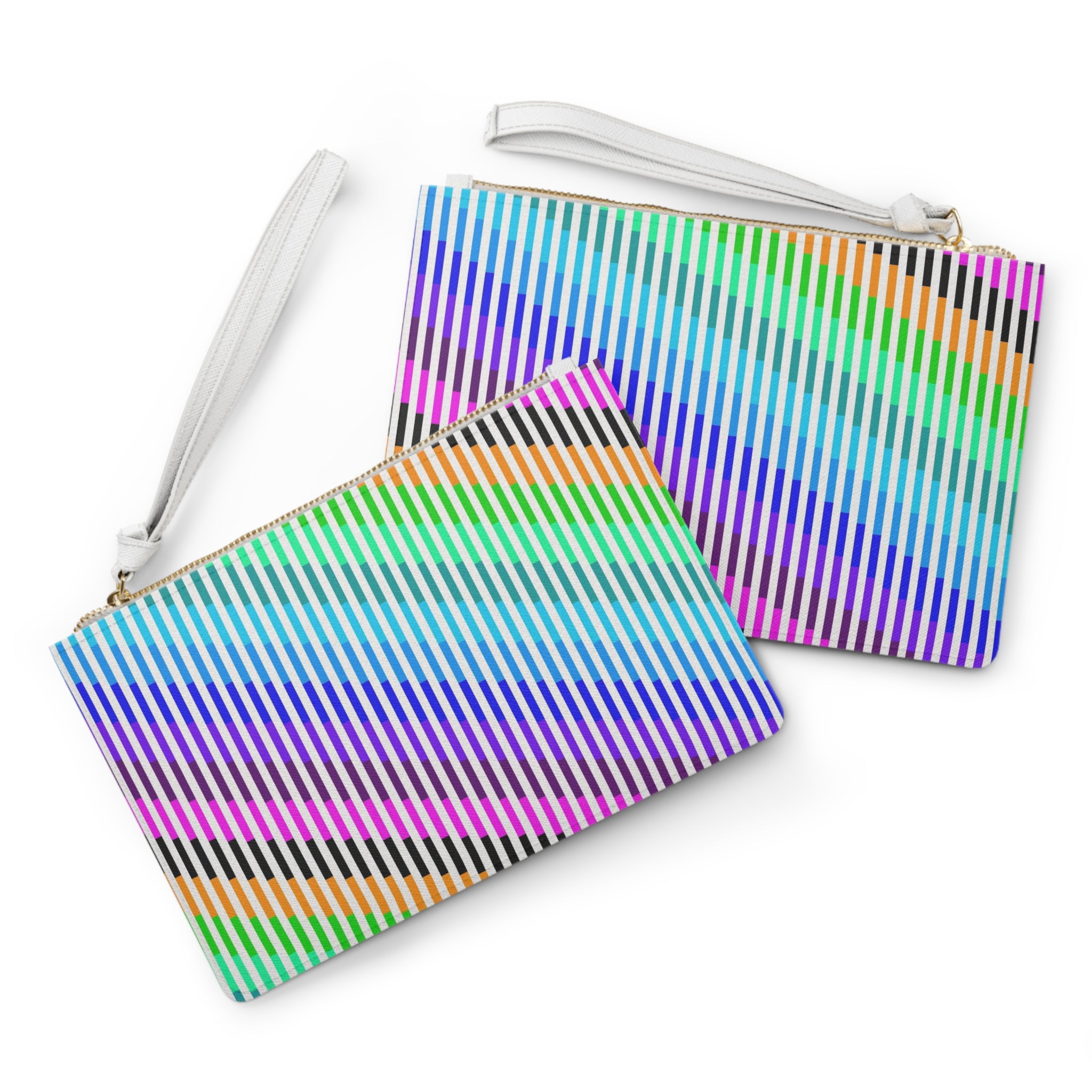 Colorful Striped Clutch Bag - Stylish Purse for Everyday Use, Party, Gift, Travel, Summer Vibes