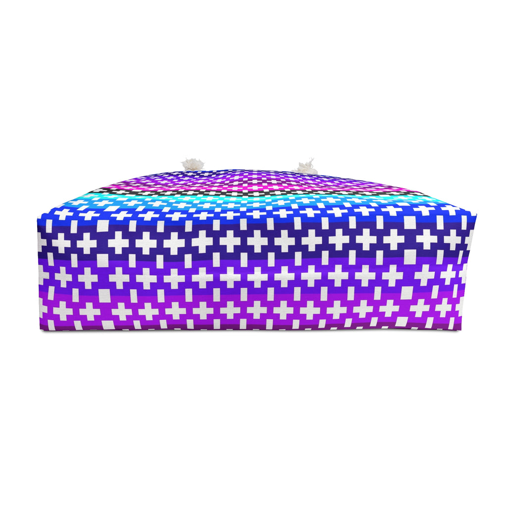 Vibrant Geometric Pattern Weekender Bag | Perfect for Travel, Beach, Gym, Gifts, Festivals
